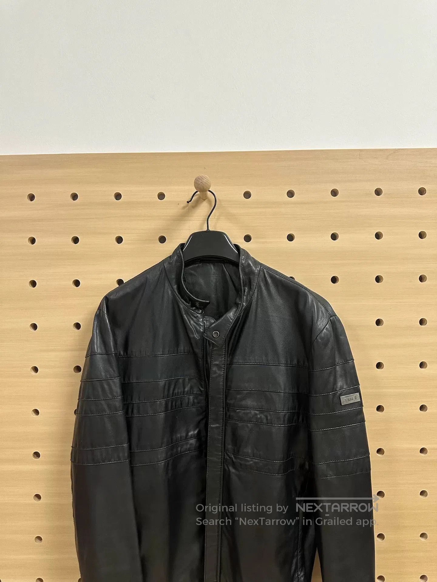 Trussardi Trussardi Black Leather Jacket for Men. Size US M / EU 48-50 / 2 - 3 Thumbnail