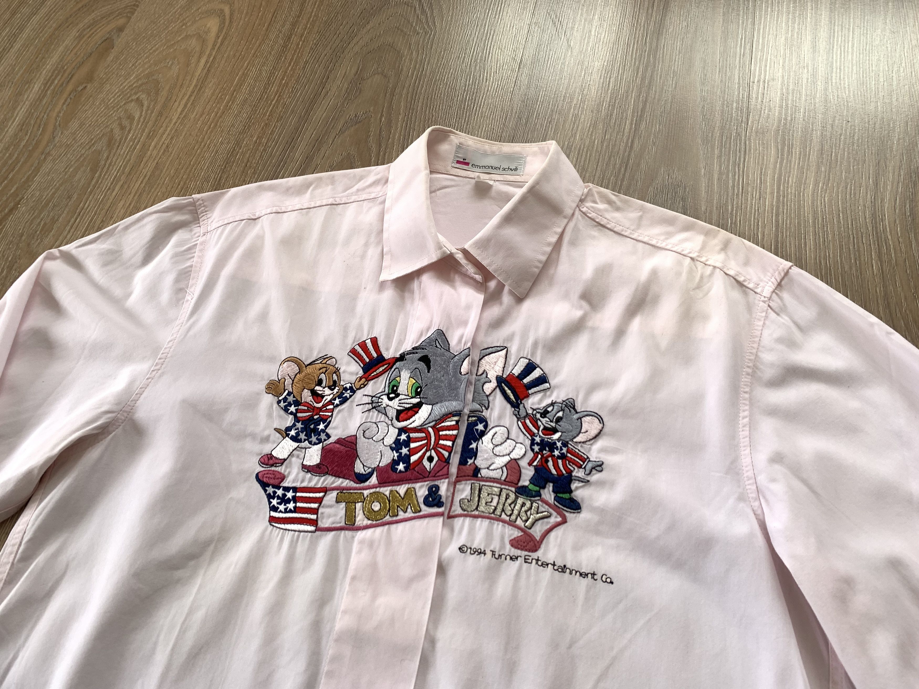 Warner Bros Vintage Warner Bros Tom & Jerry Embroidered Shirt 1994 Size US S / EU 44-46 / 1 - 4 Thumbnail