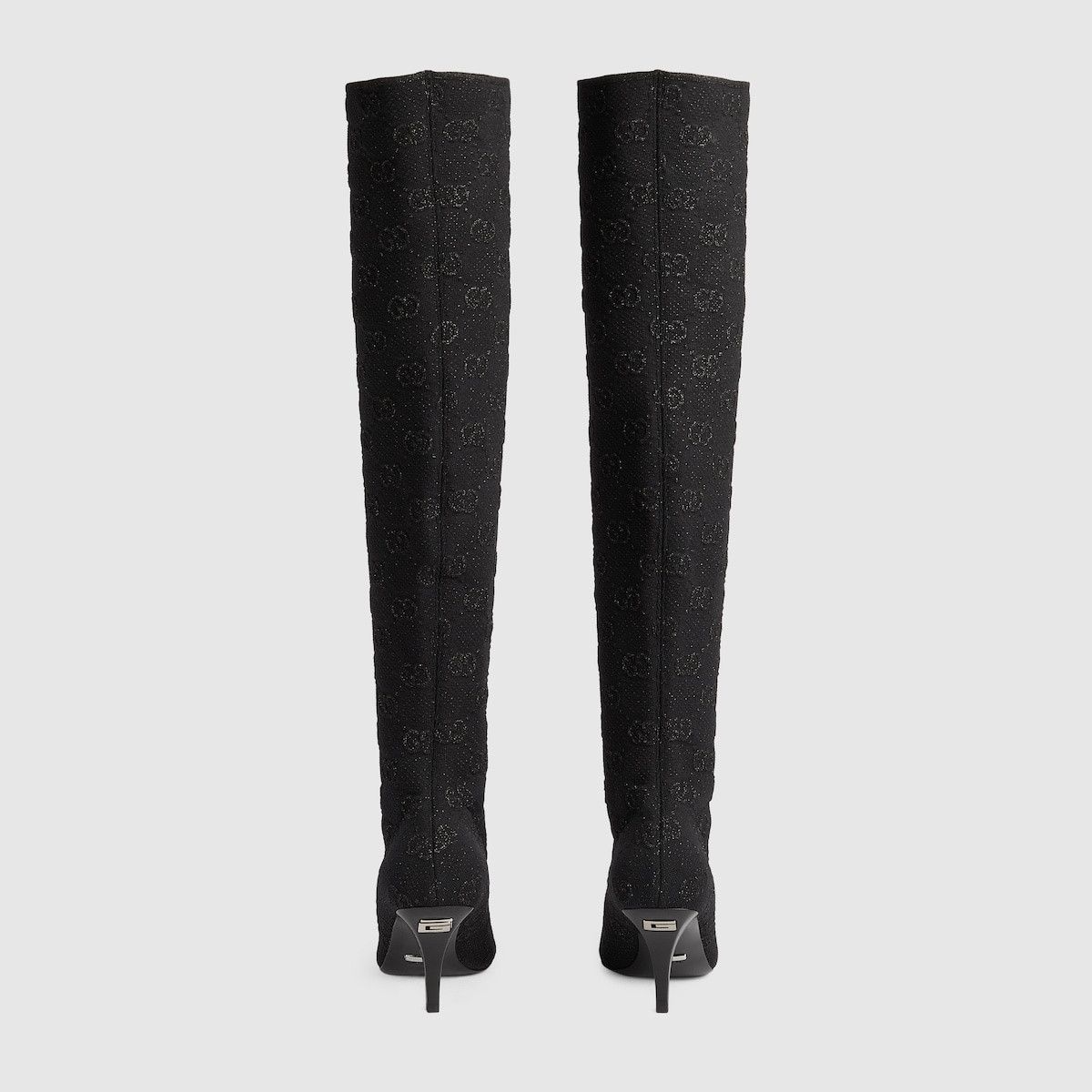 Gucci o1s1wg110125 GG Knee-High Boots in Black/Silver Size US 6 / IT 36 - 4 Thumbnail