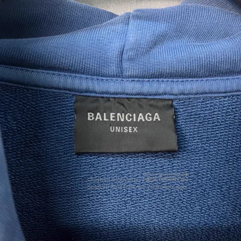 Balenciaga Balenciaga Double B Logo Hooded Hoodie Misty Washed Blue Size US XL / EU 56 / 4 - 3 Thumbnail