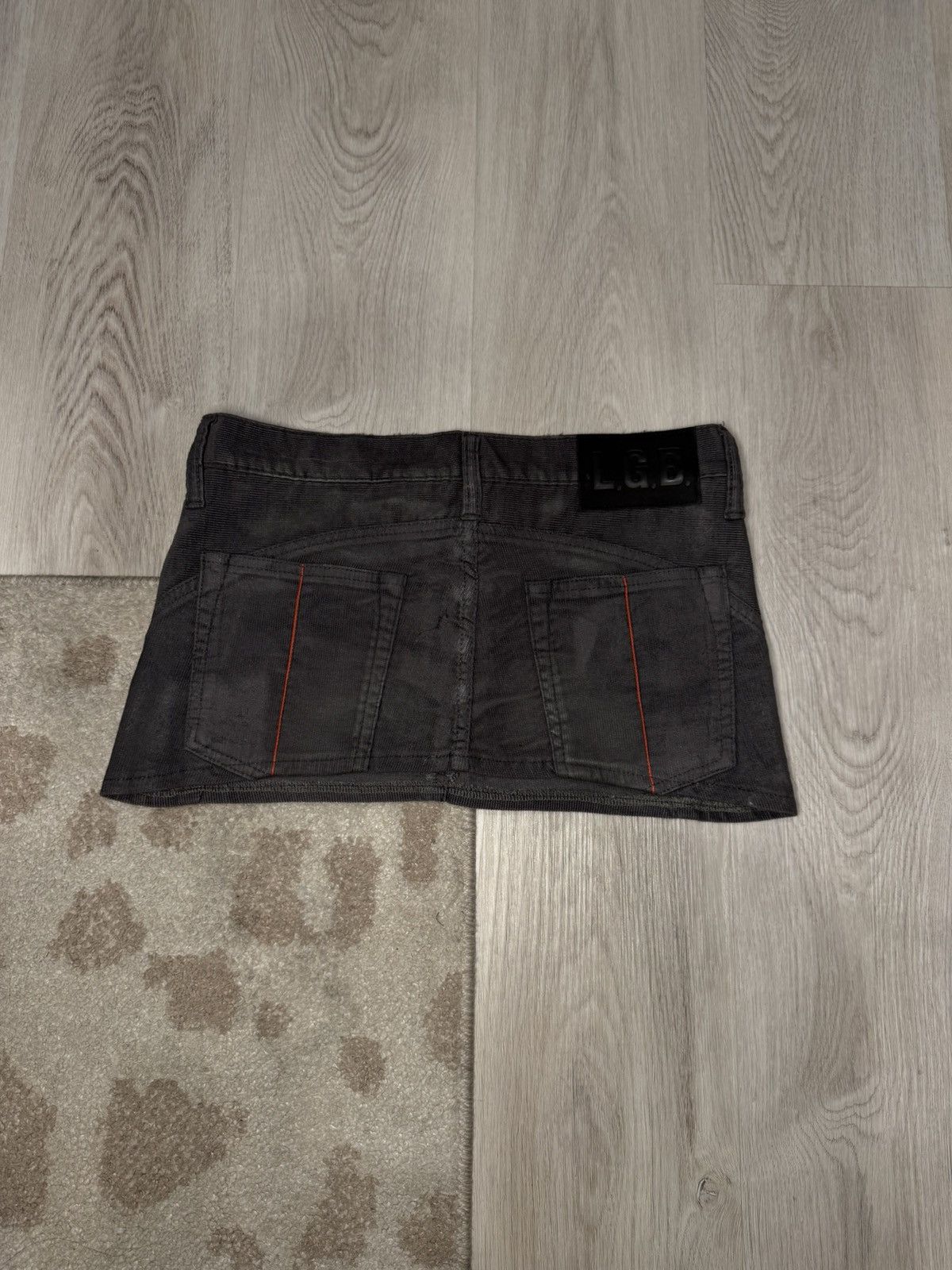 Le Grande Bleu (L.G.B.) micro mini corduroy skirt!! Size 25" / US 0 / IT 36 - 1 Thumbnail