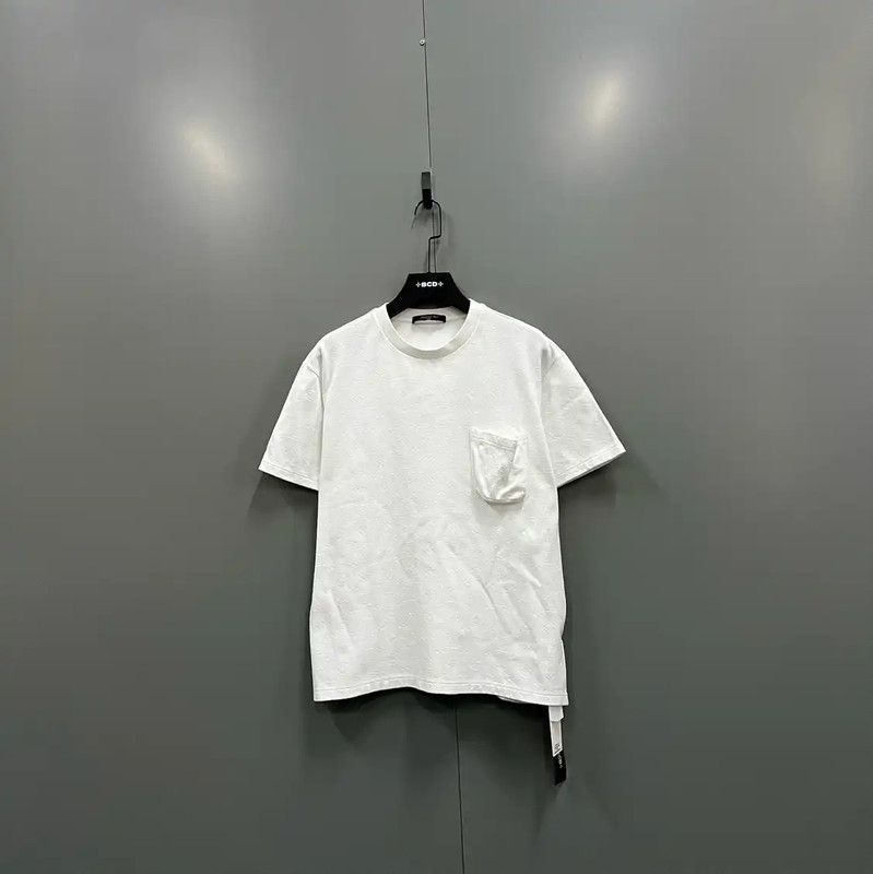 Louis Vuitton Louis Vuitton White Cotton Logo Short Sleeve T-Shirt 0089 Size US L / EU 52-54 / 3 - 1 Thumbnail