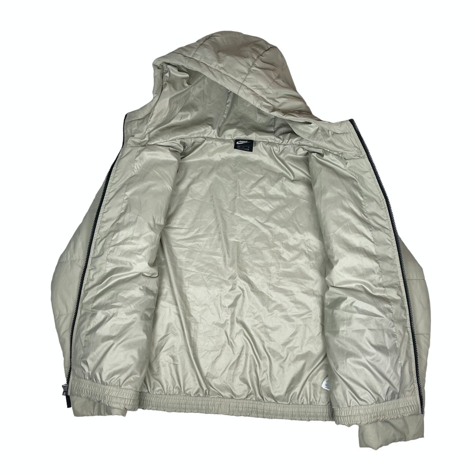 Nike Nike Women Beige Long Sleeve Full Zip Hooded Puffer Jacket M Size M / US 6-8 / IT 42-44 - 9 Thumbnail