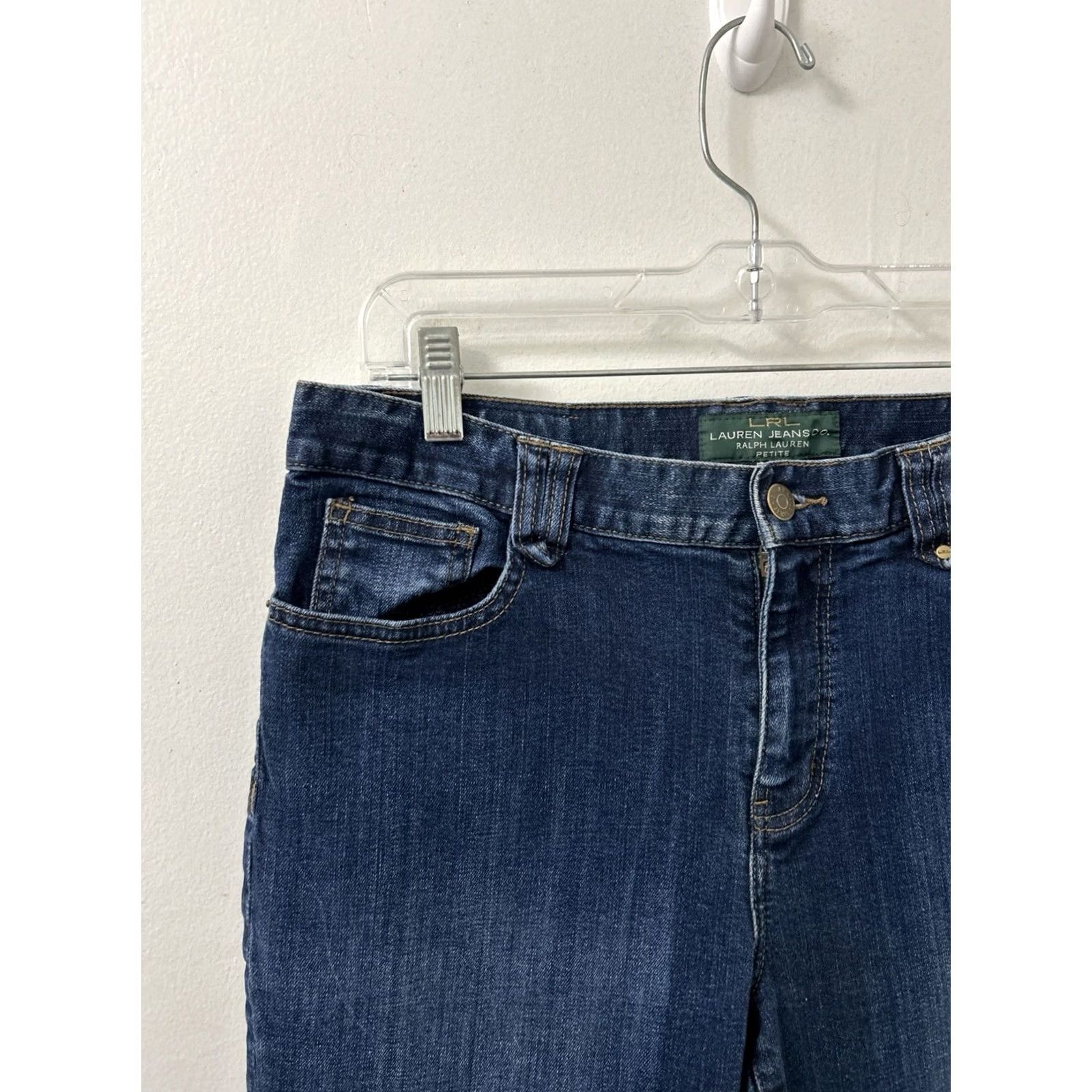 CO Lauren Jeans Co. Ralph Lauren Jeans Womens 10P Petite 25in Inseam Cropped Blue Denim Medium Wash Size 24" / US 00 / IT 34 - 4 Thumbnail