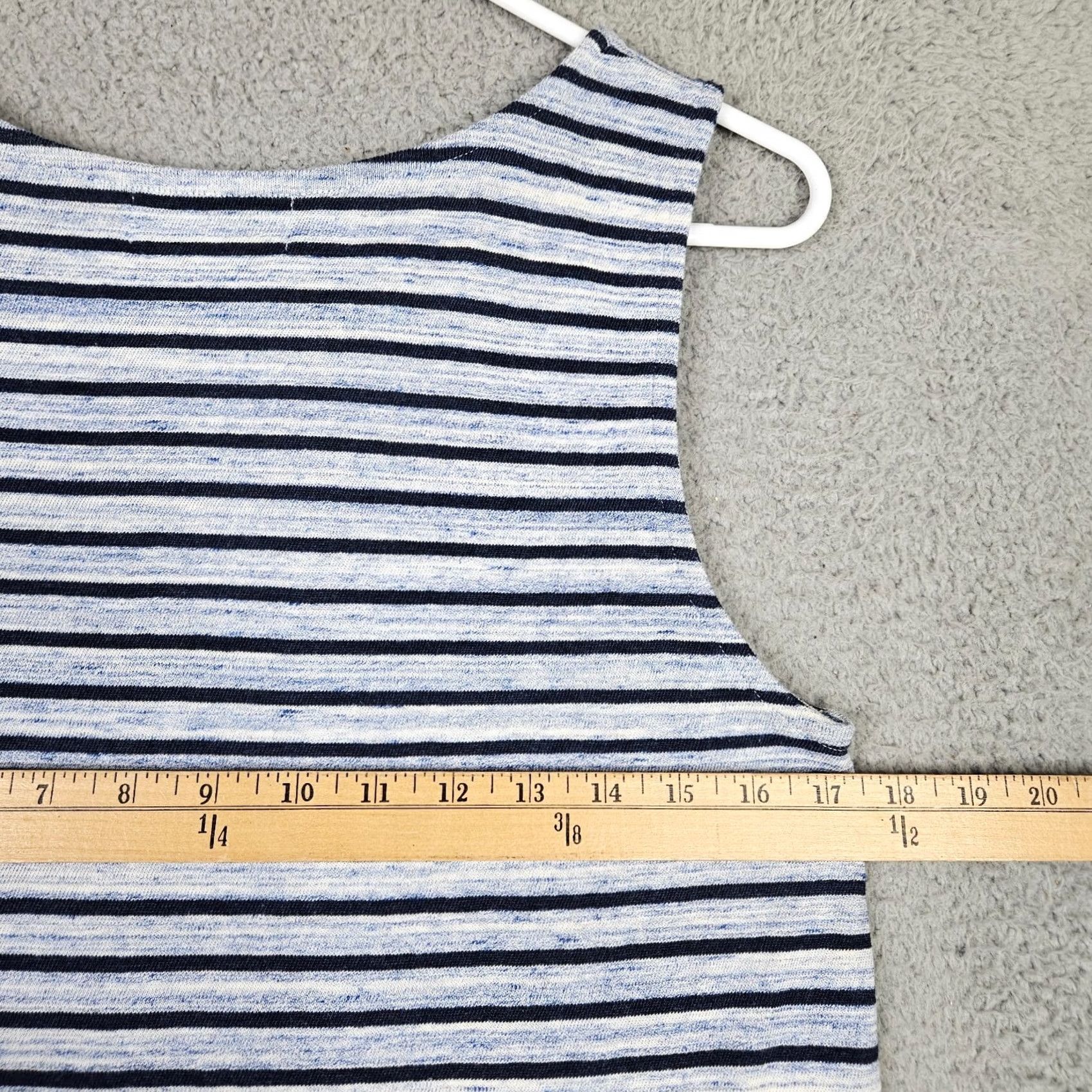 Vintage The Lady & The Sailor Dress Women Round Neck Mini Blue Black Stripes Sz 3 Figures: Cotton Polyester All Season Dress Length Short Vintage No Size XS / US 0-2 / IT 36-38 - 2 Thumbnail
