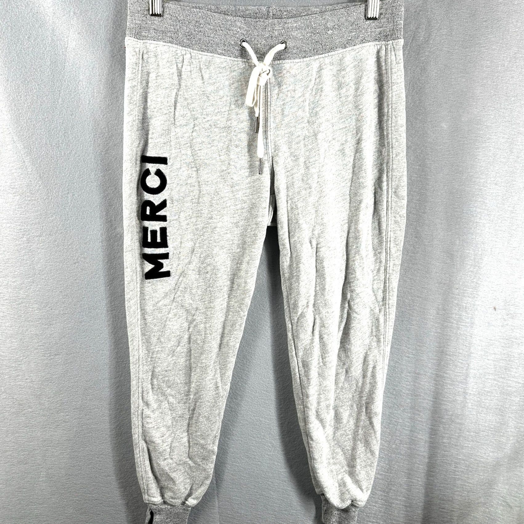 Vintage n: Philanthropy Jogger Pants Womens S Gray Preppy Style Tapered Pockets Tie Waist Size 28" / US 6 / IT 42 - 2 Thumbnail