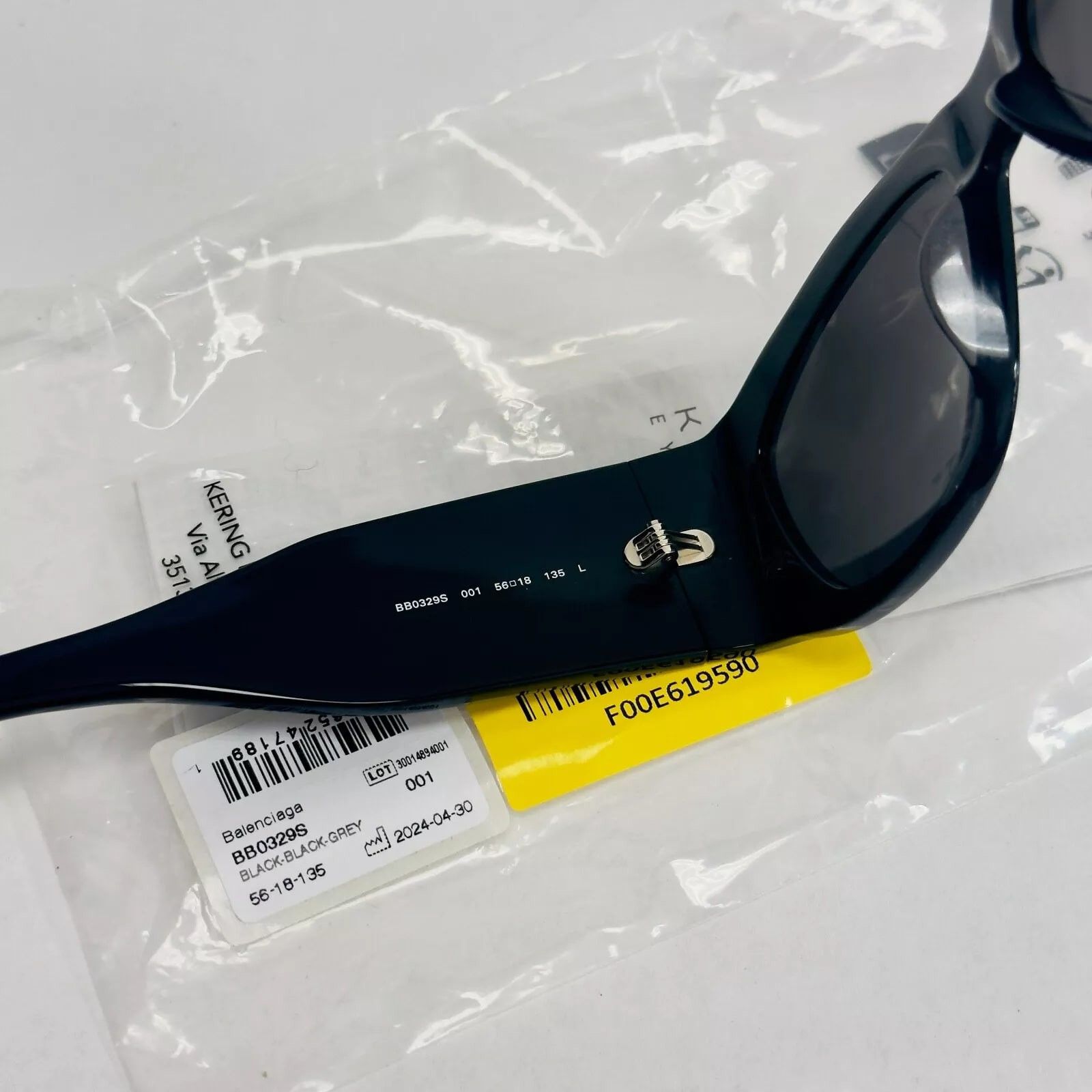 Balenciaga BALENCIAGA PANTHER 0329 Black Fashion Sunglass BB0329S 001 Size ONE SIZE - 3 Thumbnail