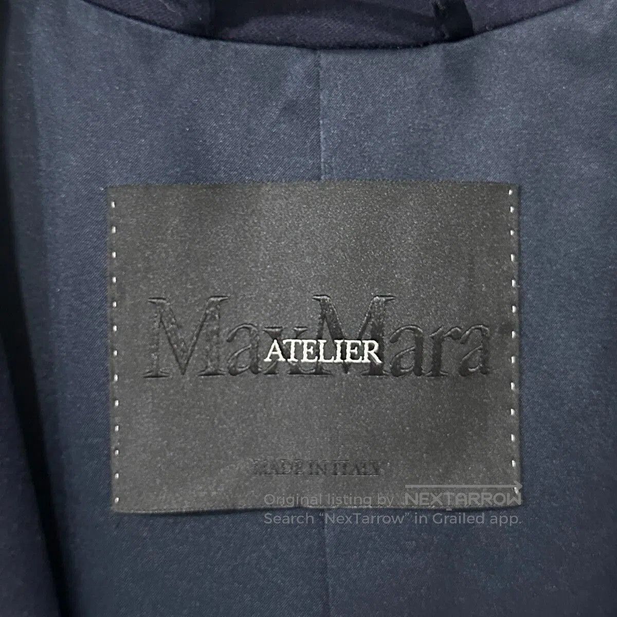 Max Mara MaxMara Navy Hooded Coat Size 38. Size S / US 4 / IT 40 - 6 Thumbnail