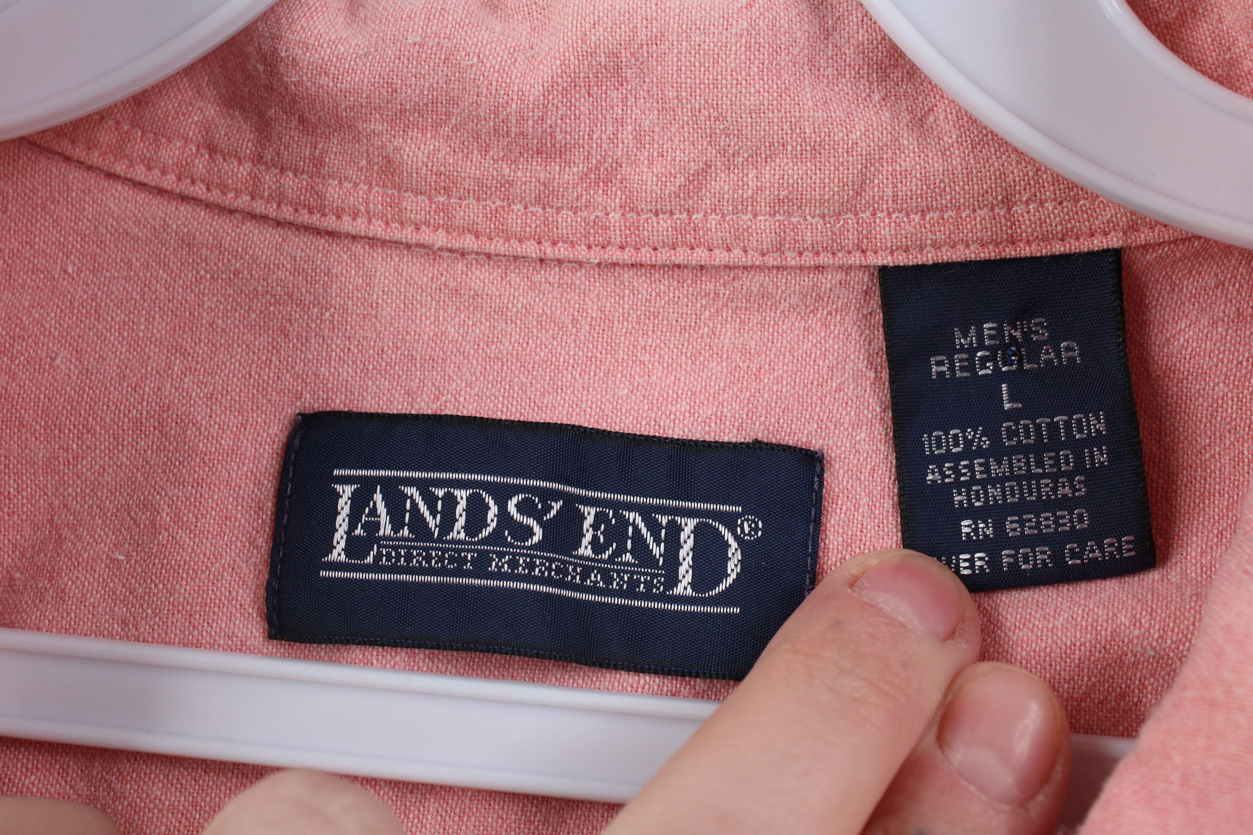 Lands' End Vintage 90s Lands End Short Sleeve Collared Button Shirt Size US L / EU 52-54 / 3 - 8 Thumbnail
