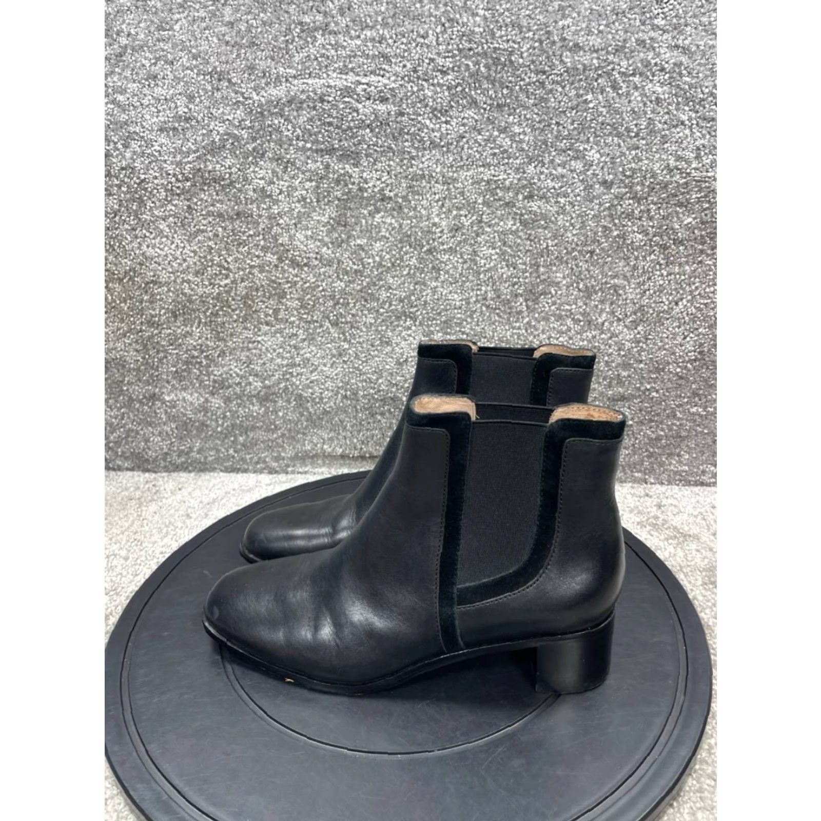 Madewell Madewell Chelsea Boot Womens 8 Black Leather Ankle Square Toe Pull On Brynn Size US 8 / IT 38 - 5 Thumbnail