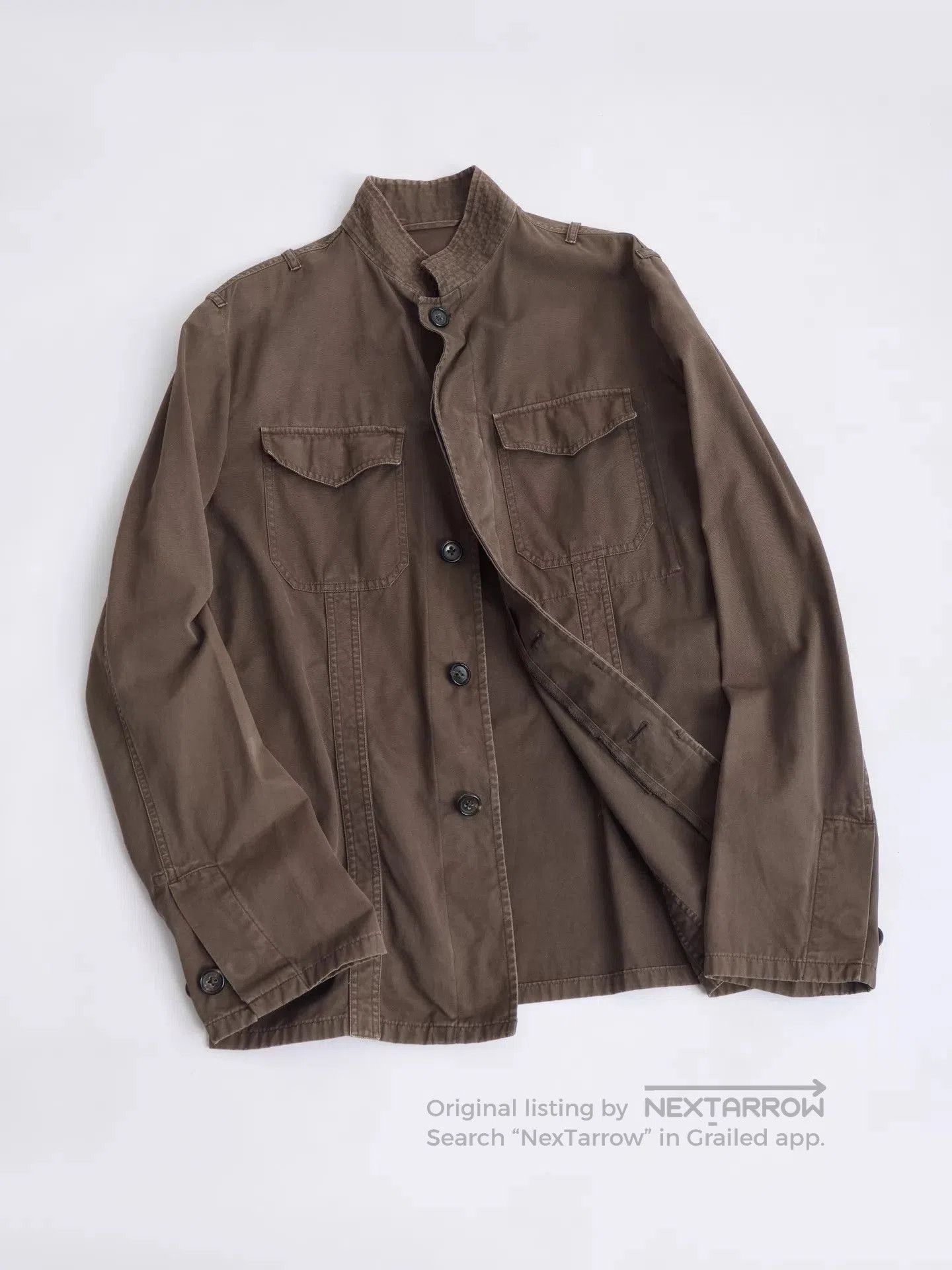 Jil Sander Brown Lightweight Button-Front Jacket Size S. Size US S / EU 44-46 / 1 - 7 Thumbnail