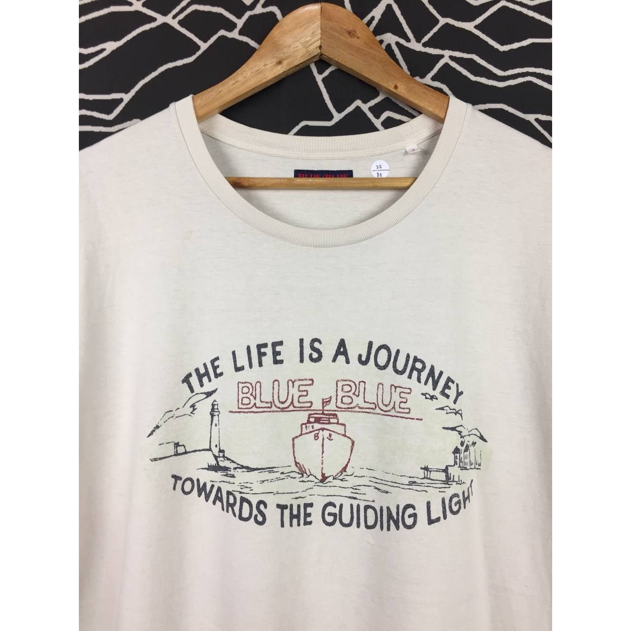 Blue Blue Japan × Japanese Brand × Vintage Vtg Blue Blue Japan The Life is The Journey Tee Size US L / EU 52-54 / 3 - 3 Thumbnail