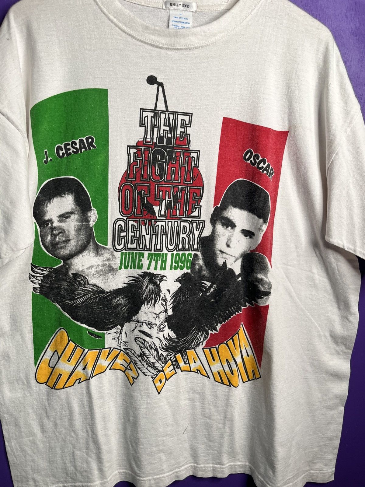 Vintage Vintage 1996 Chavez vs De La Hoya boxing t-shirt Size US XL / EU 56 / 4 - 3 Thumbnail