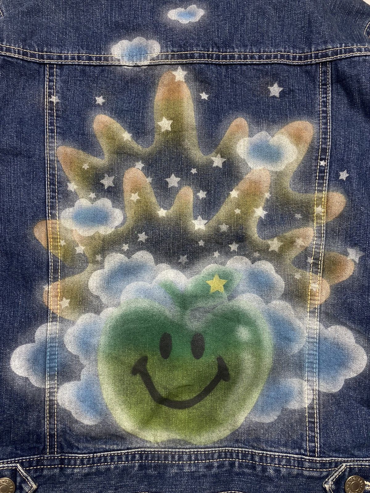 Angel Blue 2000s Angel Blue - Printed Spray Apple Denim Jacket Size M / US 6-8 / IT 42-44 - 7 Thumbnail