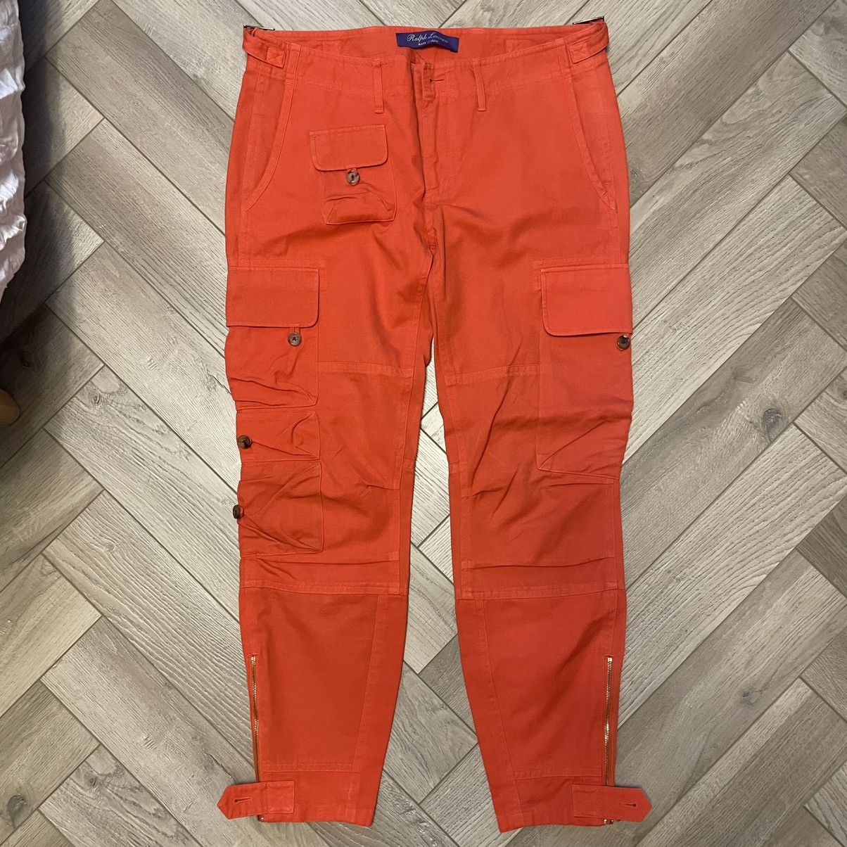 Ralph Lauren Purple Label Ralph Lauren Purple Label Silk Orange Cargo Trousers Size 30" / US 8 / IT 44 - 4 Thumbnail