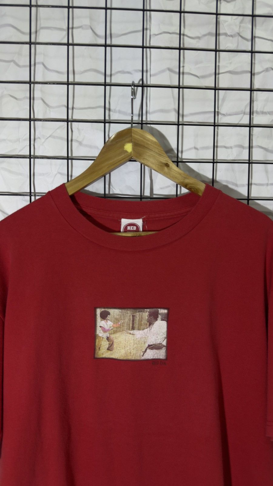 Vintage Vintage red ink center logo skate tee shirt Size US XL / EU 56 / 4 - 4 Thumbnail