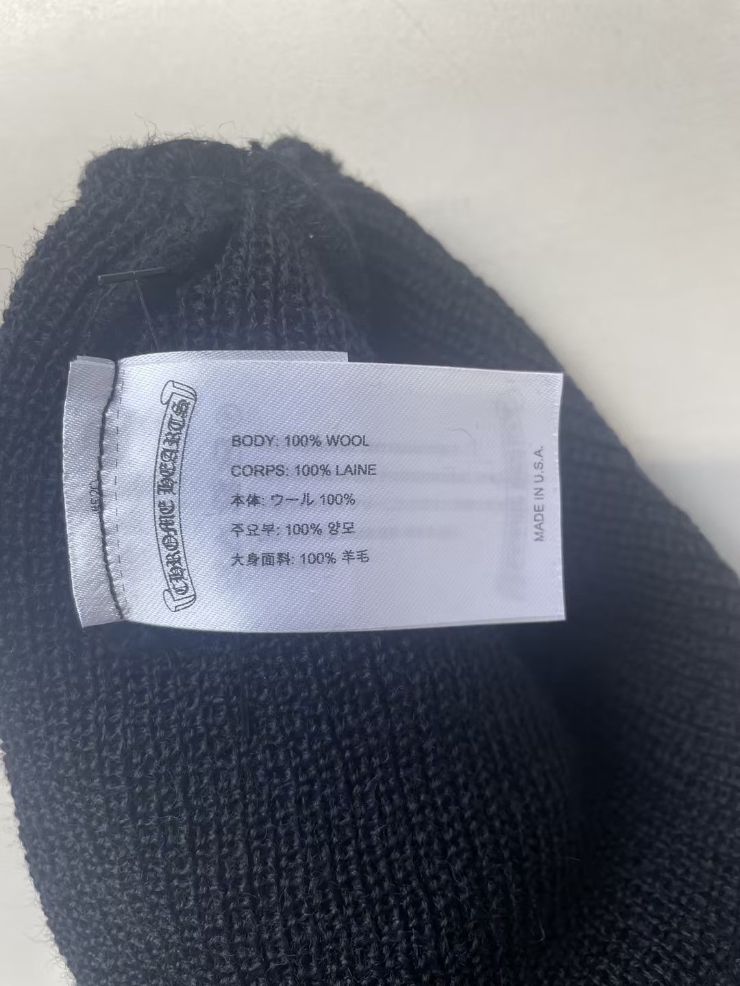 Chrome Hearts Chrome Hearts Horseshoe Embroidered Black Beanie Size ONE SIZE - 5 Thumbnail