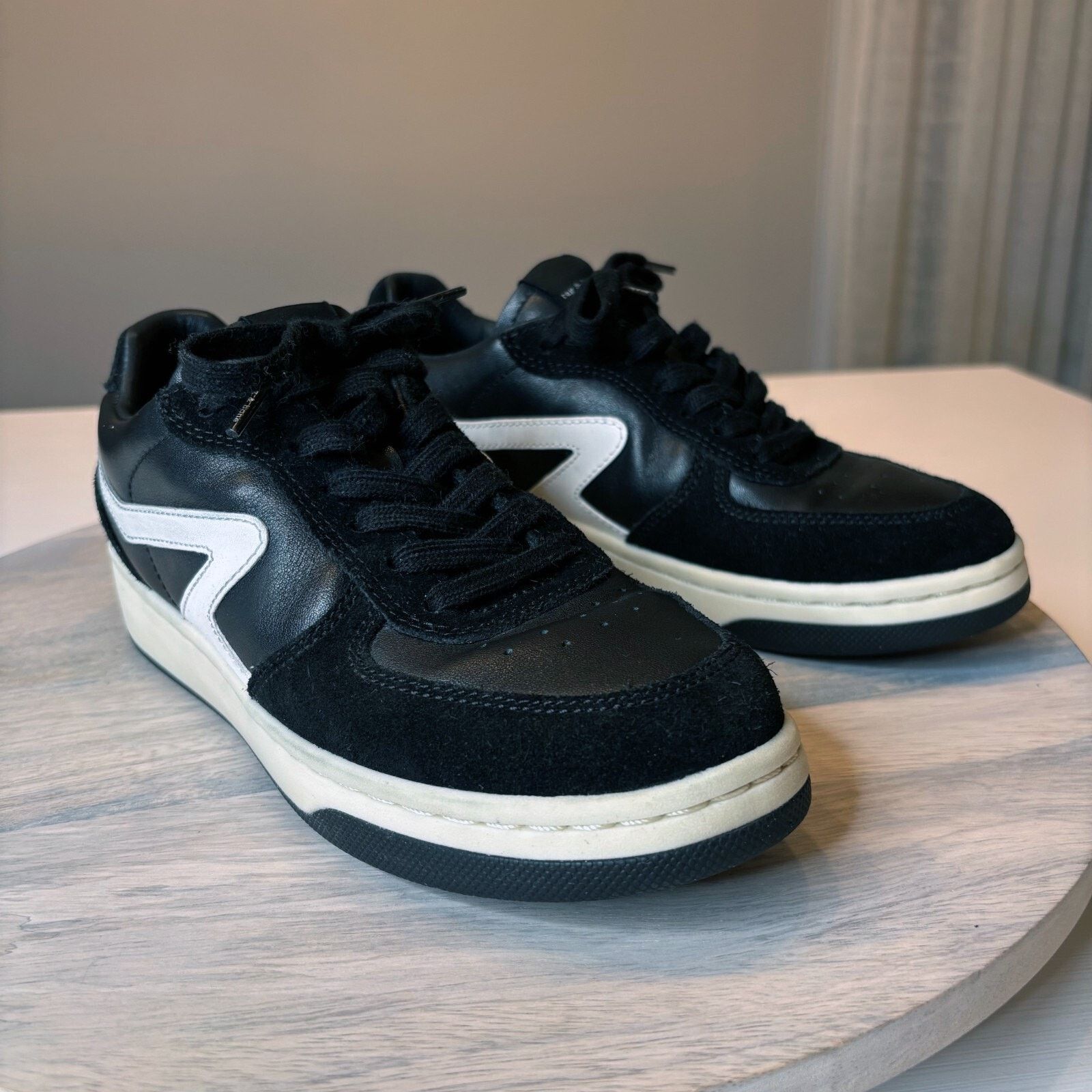 Rag & Bone Rag & Bone Retro Court Black White Sneakers EU Sz 37 US Sz 7 Size US 7 / IT 37 - 2 Thumbnail