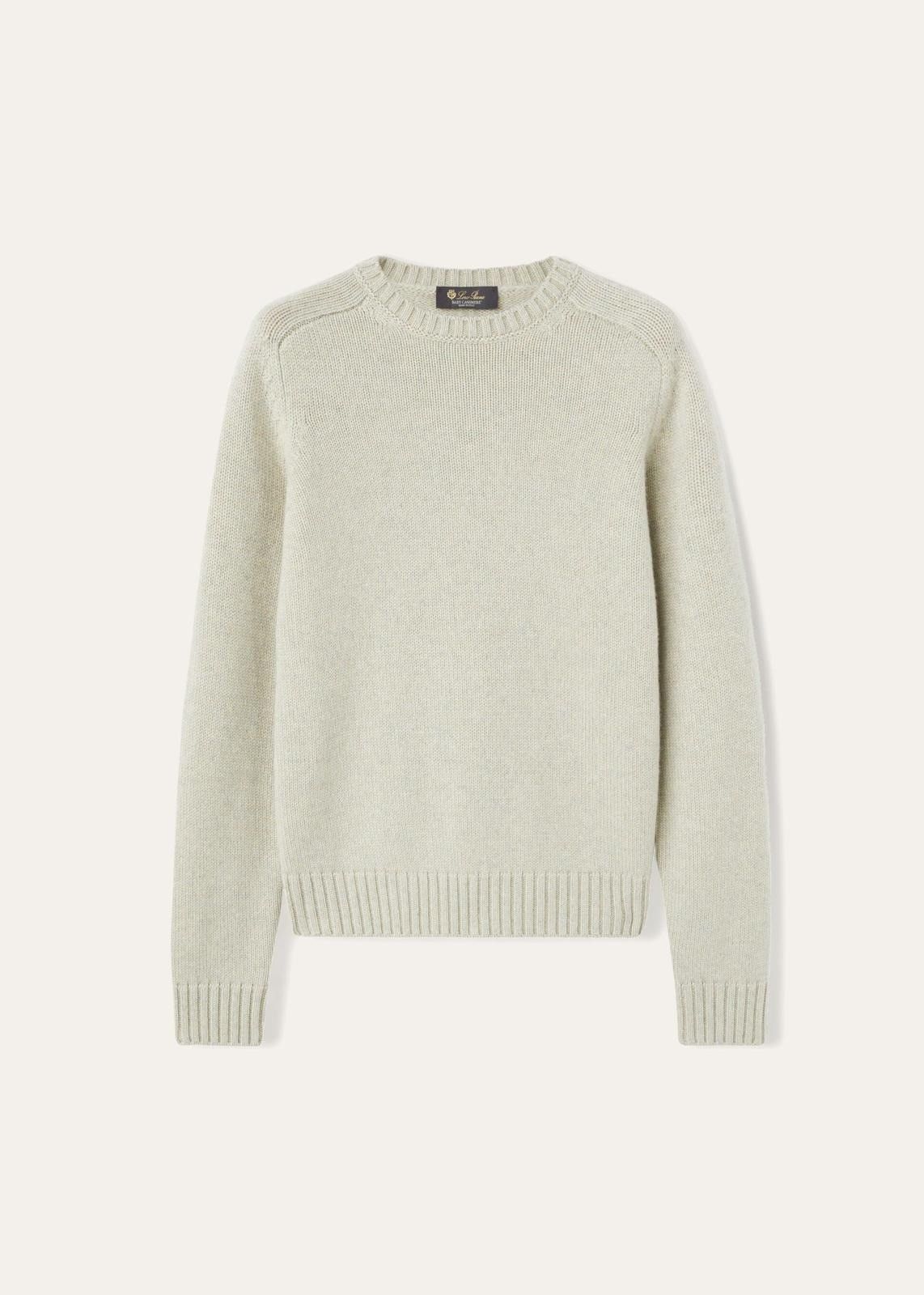 Loro Piana o1srvl11e0824 Parksville Crewneck Sweater in Lavender White Size XXL / US 16-18 / IT 52-54 - 1 Preview