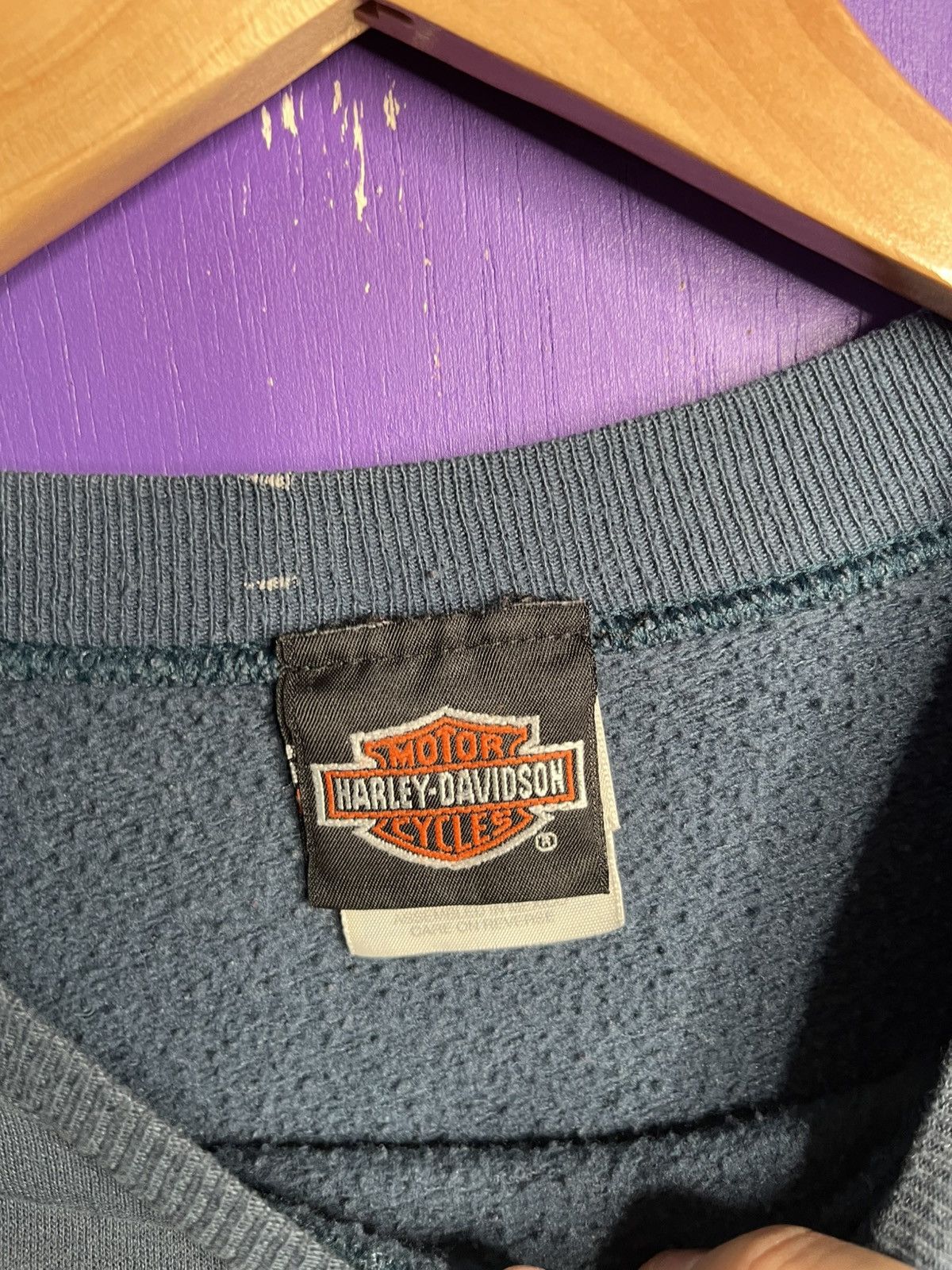 Harley Davidson × Vintage Vintage 90s Harley Davidson Eagle paint splatter crewneck Size US XXL / EU 58 / 5 - 4 Thumbnail