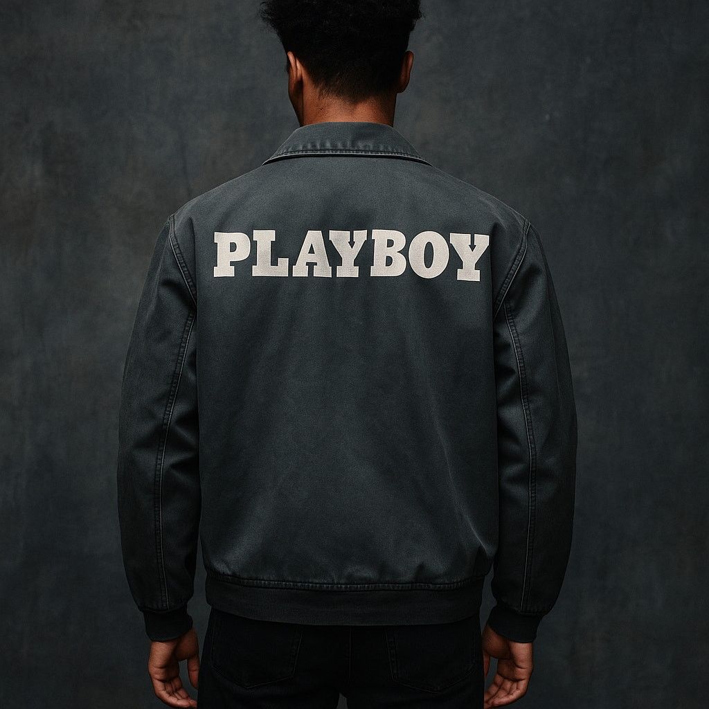 Playboy Playboy x PacSun Bomber Jacket Black/Charcoal Streetwear M/L Size US L / EU 52-54 / 3 - 1 Thumbnail