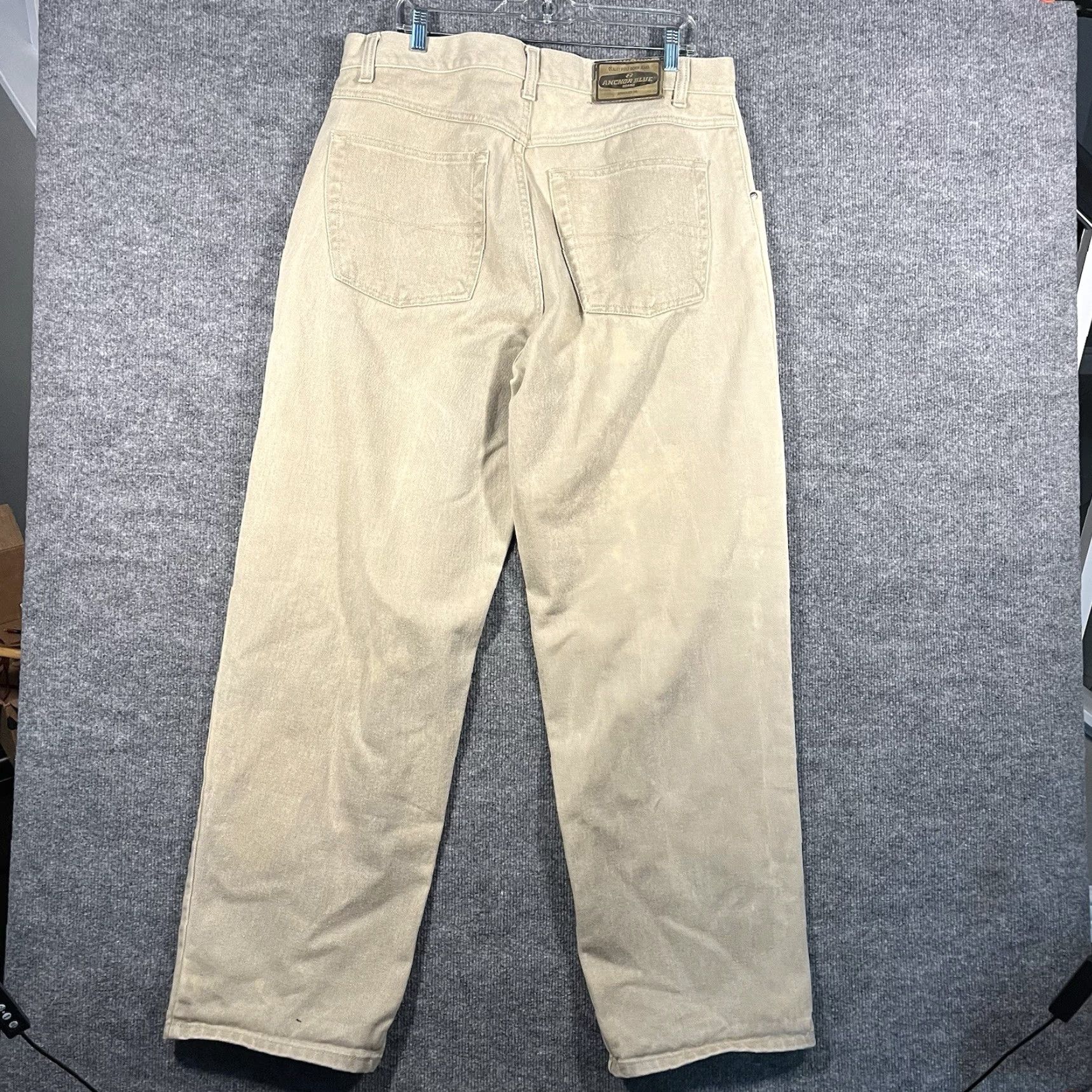 Anchor Blue VINTAGE Anchor Blue Jeans Baggy Straight 38x32 Mens Beige 90s Grunge Hip Hop USA Size US 38 / EU 54 - 7 Thumbnail