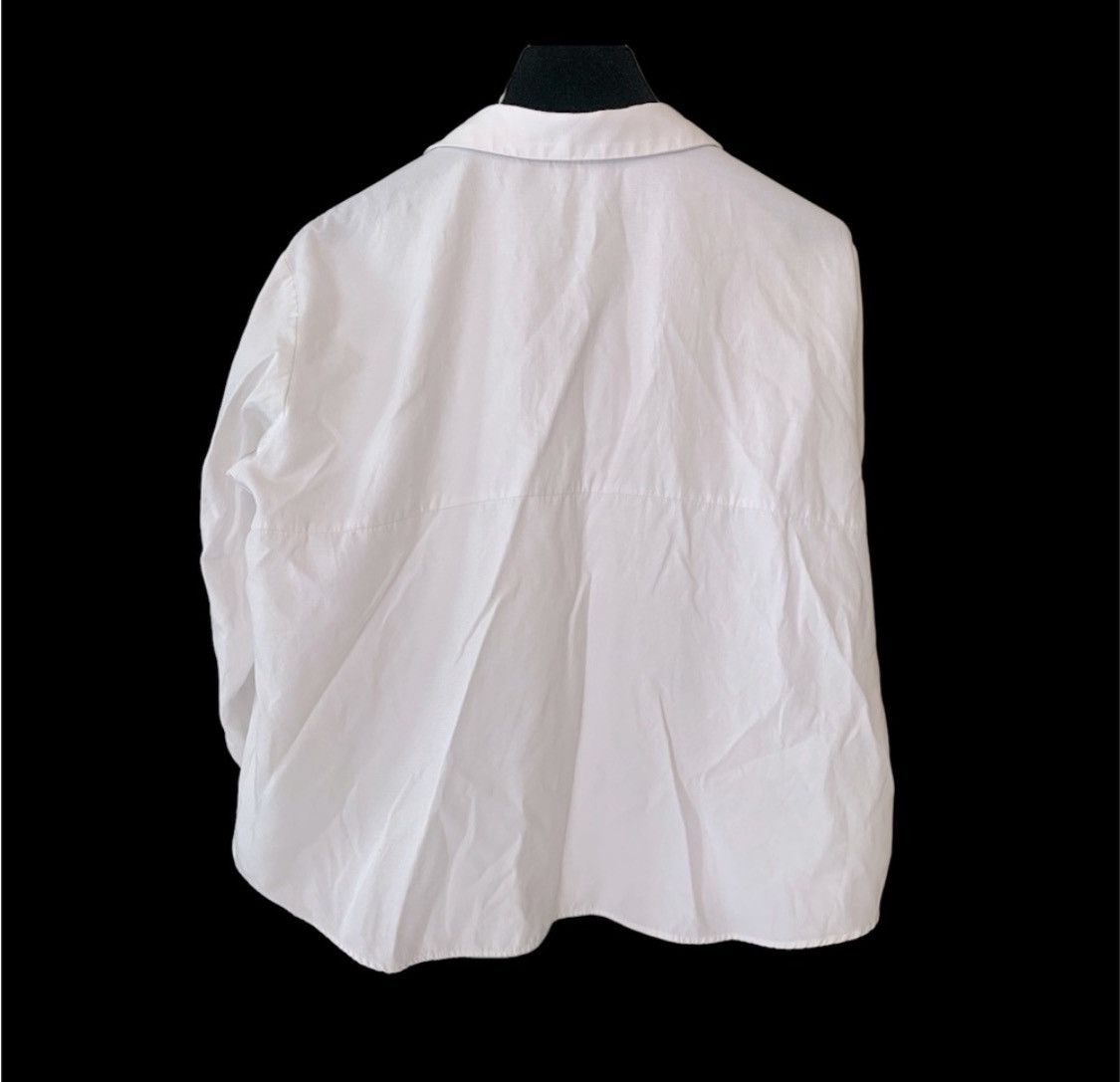 Zara White button down collared shirt with black accents Size M / US 6-8 / IT 42-44 - 2 Thumbnail