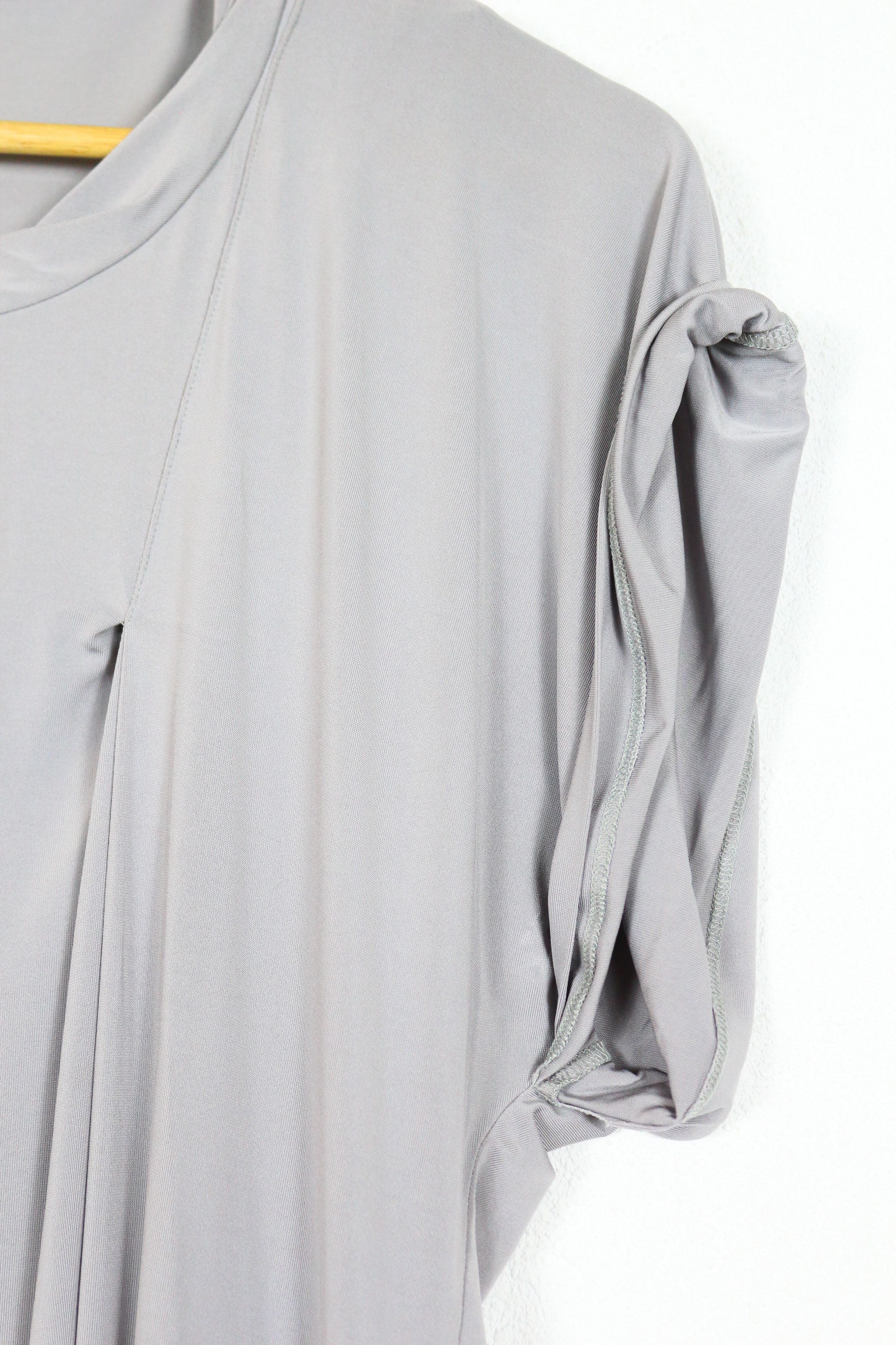 Pierre Balmain Pierre Balmain Gray Viscose Drappier Tee Dress Size XS / US 0-2 / IT 36-38 - 3 Thumbnail