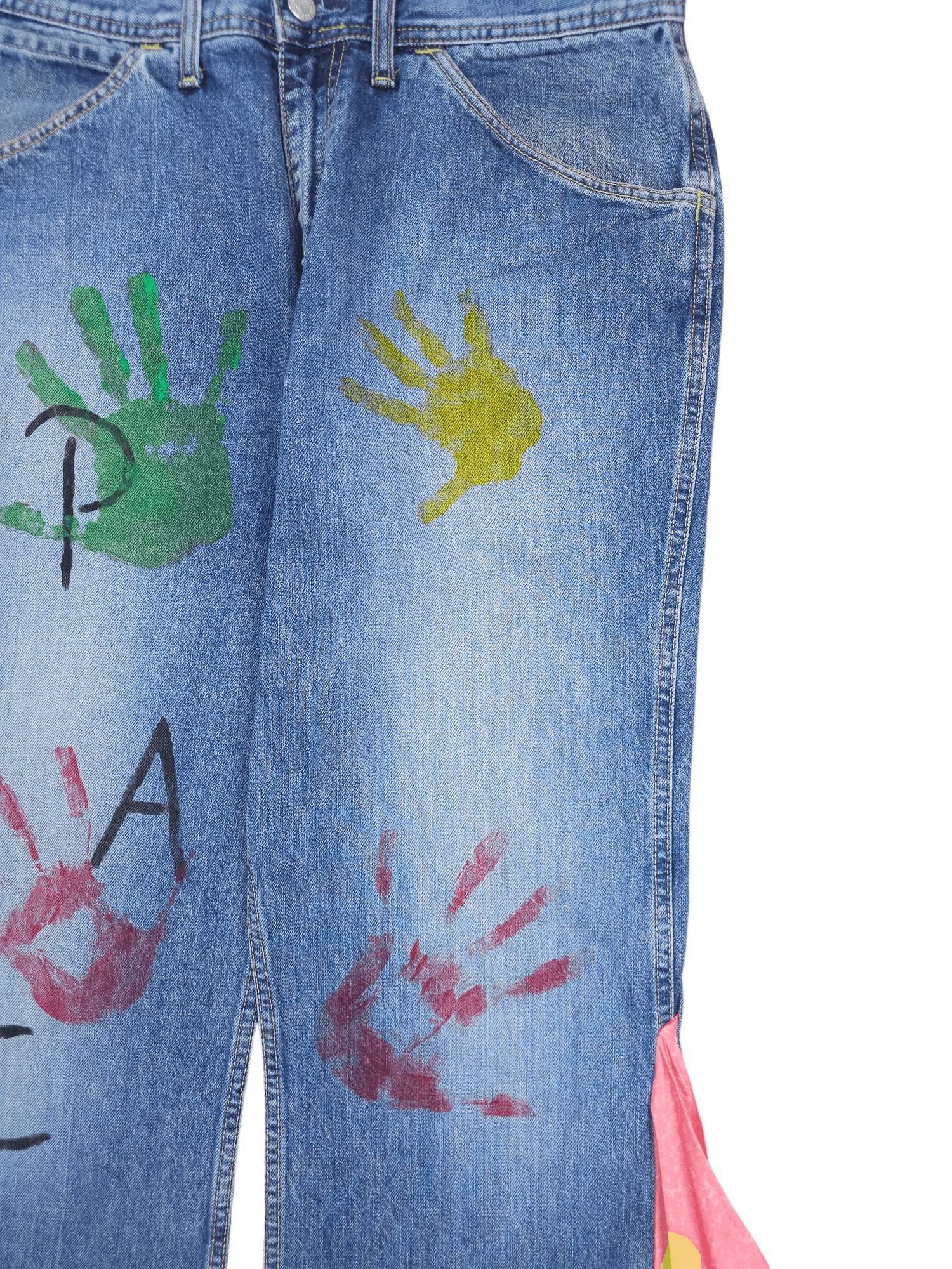 Big Star × Vintage 💎 Size 34/32 80's Hippie Big Star Crazy Blue Flared Jeans Size US 34 / EU 50 - 5 Thumbnail