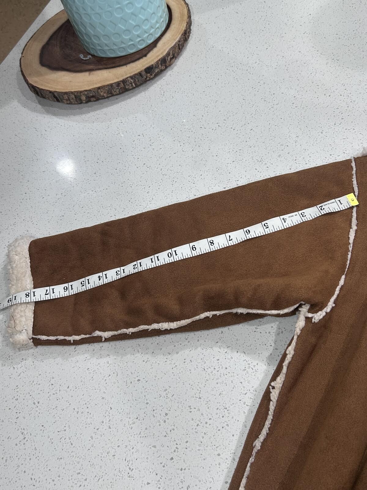 Other Aixirui Faux Shearling Long Coat - Brown & Beige Size L / US 10 / IT 46 - 5 Thumbnail