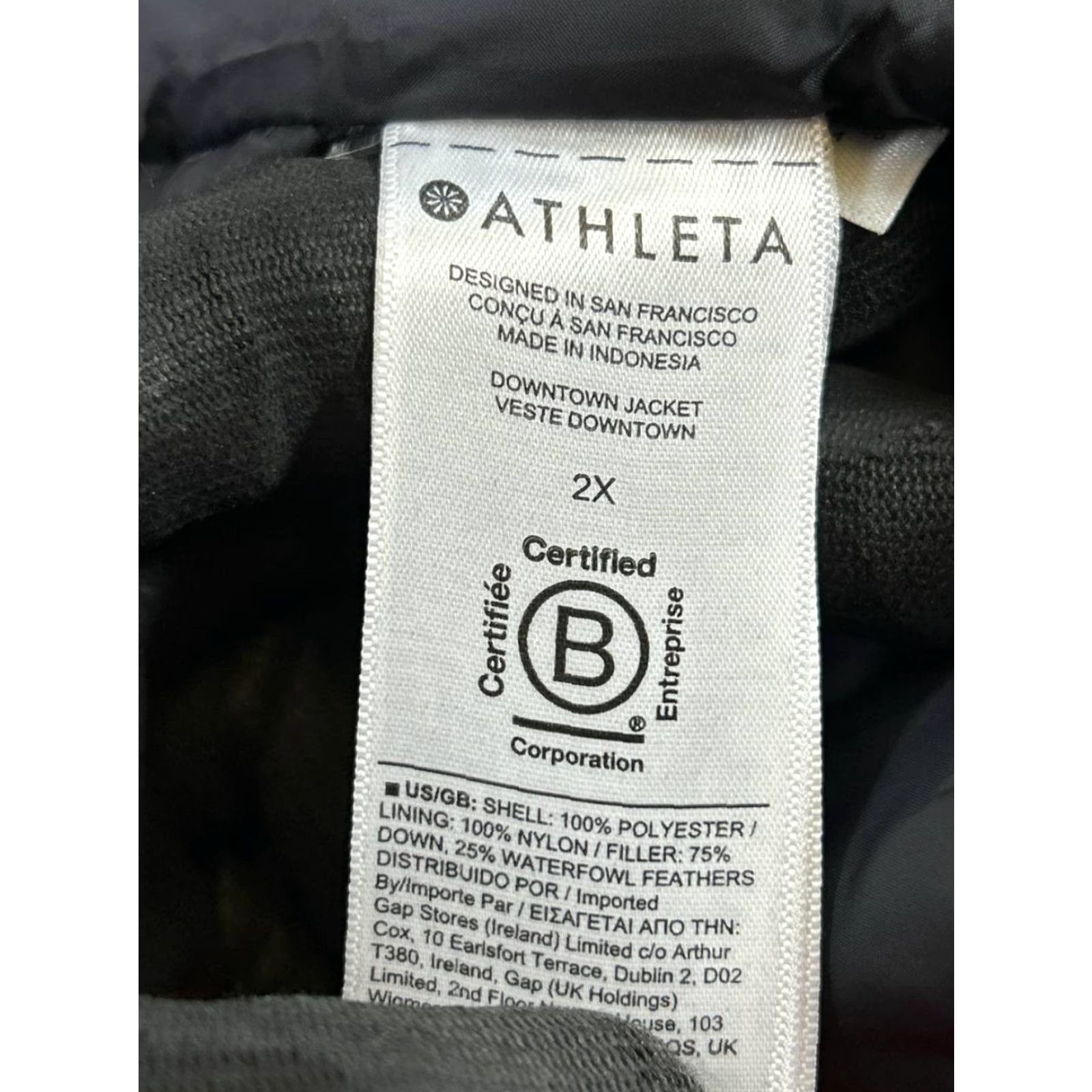 Athleta Athleta Jacket 2X Black Insulated Down Puffer Womens Size XXL / US 16-18 / IT 52-54 - 4 Thumbnail