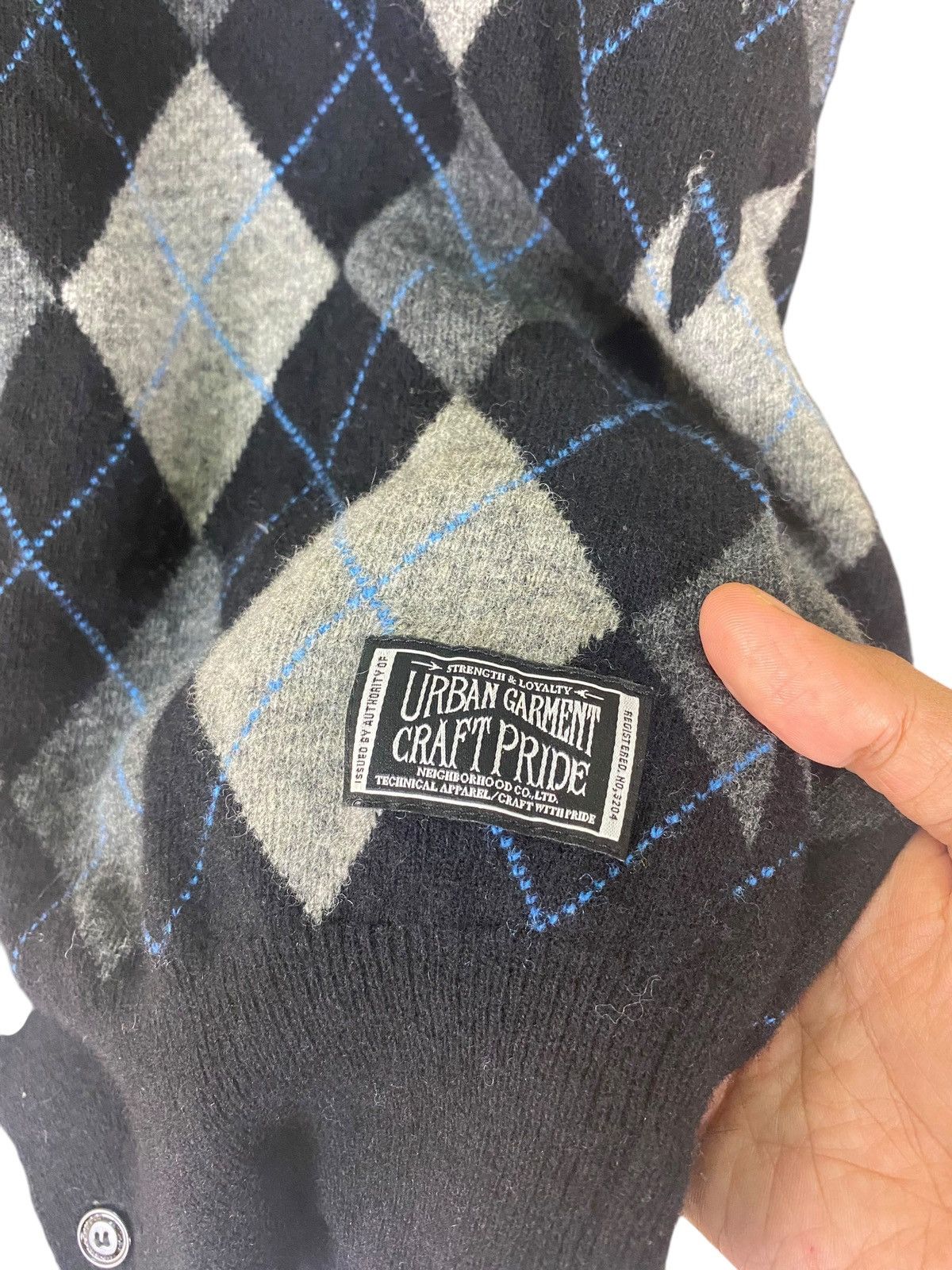 Neighborhood Neighborhood Diamond Button Ups Knitwear Size US XL / EU 56 / 4 - 5 Thumbnail