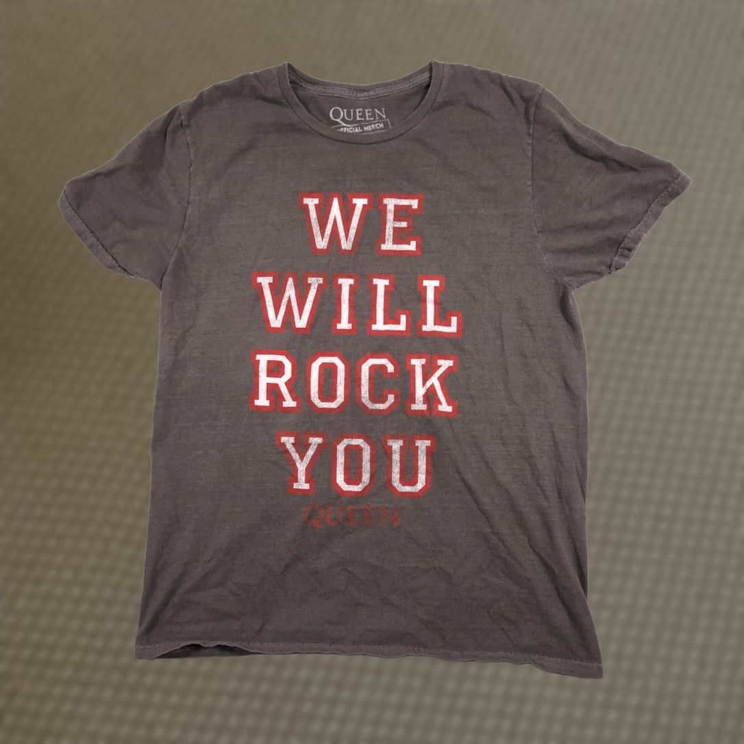 Vintage Queen We Will Rock You Shirt Mens Large Gray Band Graphic Tee Cotton Music Tee Size US L / EU 52-54 / 3 - 1 Thumbnail