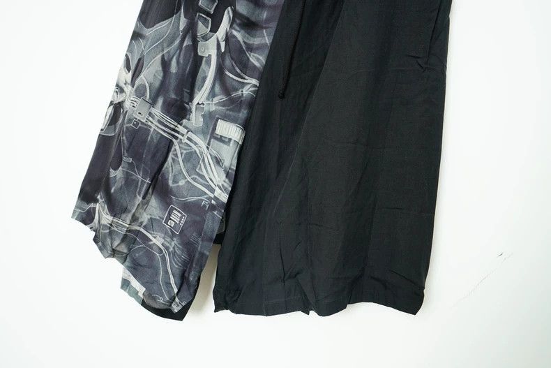 Yohji Yamamoto Yohji Yamamoto Yohji Yamamoto Graphic Wide-Leg Pants Size US 36 / EU 52 - 5 Thumbnail