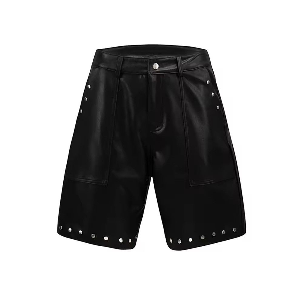 Jean Vintage Summer Pu Leather Shorts Size US 32 / EU 48 - 1 Thumbnail