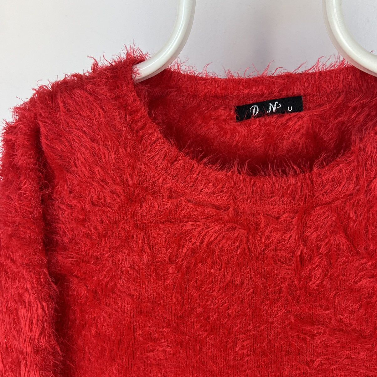Japanese Brand Vintage red hairy silk sweater retro Size XS / US 0-2 / IT 36-38 - 2 Thumbnail