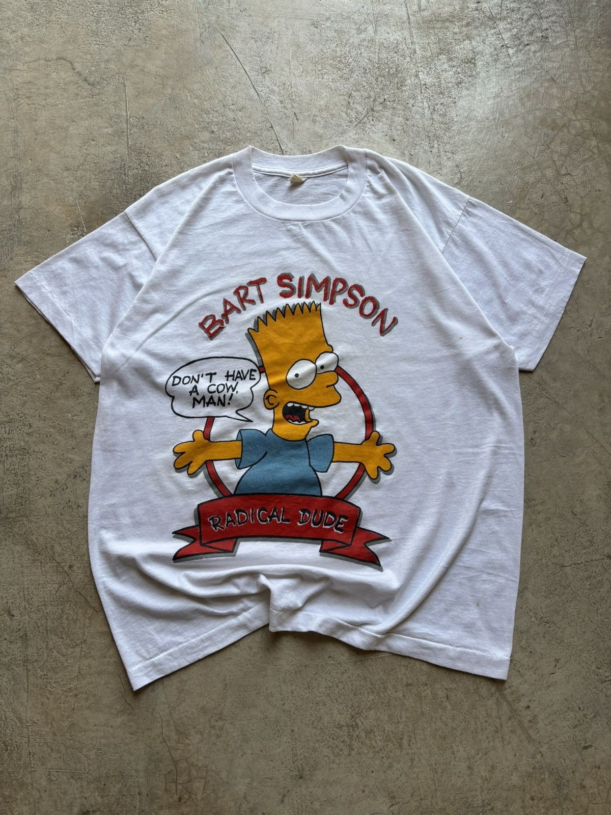 Vintage VINTAGE 1990 Bart Simpson "Don't Have a Cow Man" Size US M / EU 48-50 / 2 - 1 Thumbnail