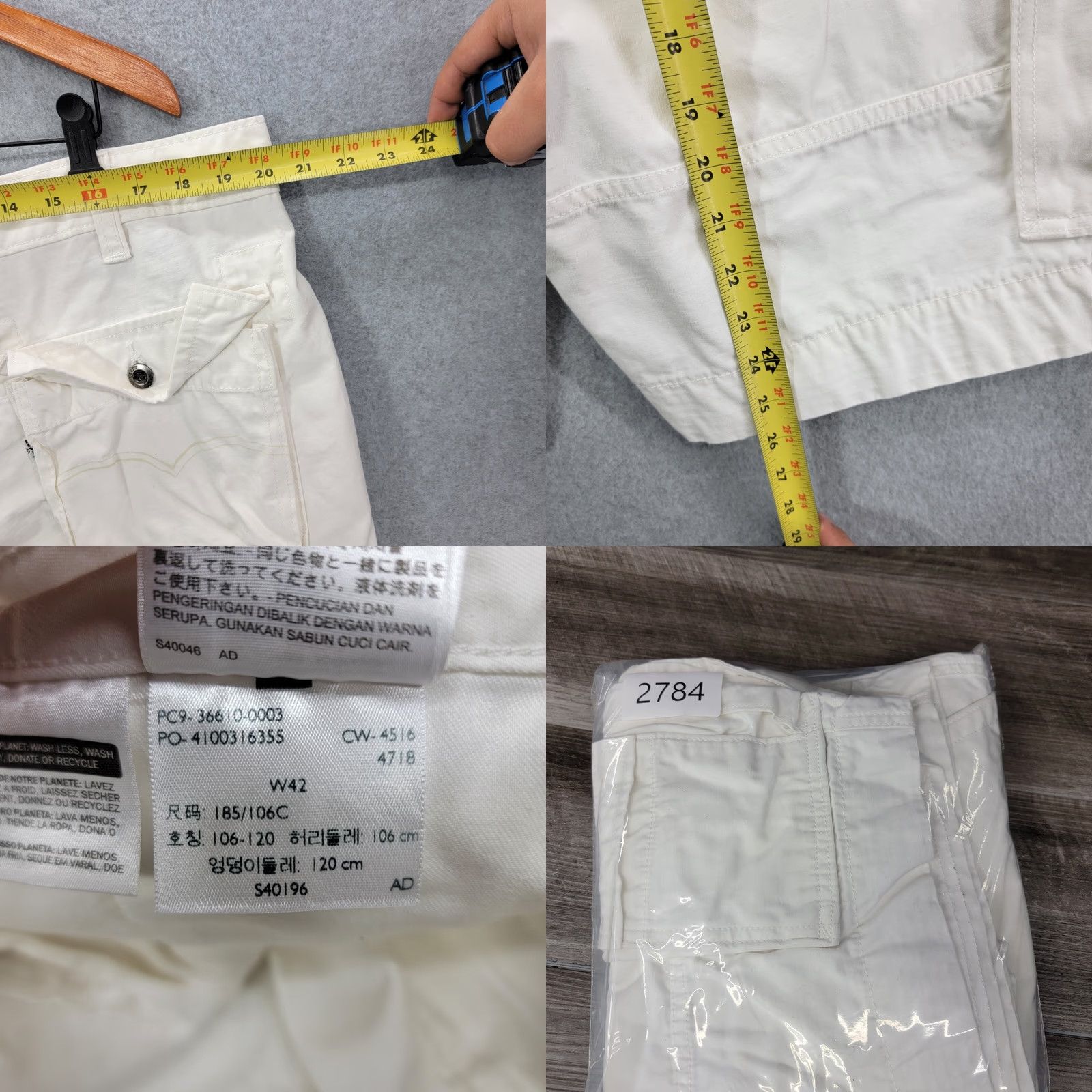 Levi's Levi's Shorts Mens 42 Carrier Cargo baggy White Cotton Y2K Size US 42 / EU 58 - 8 Thumbnail