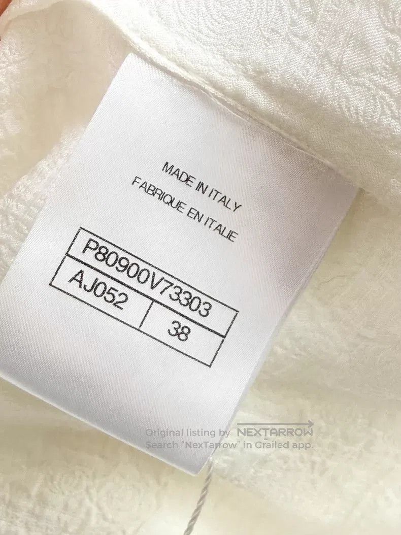 Chanel Chanel Silk jacquart long-sleeved off-the-shoulder shirt Size XS / US 0-2 / IT 36-38 - 6 Thumbnail