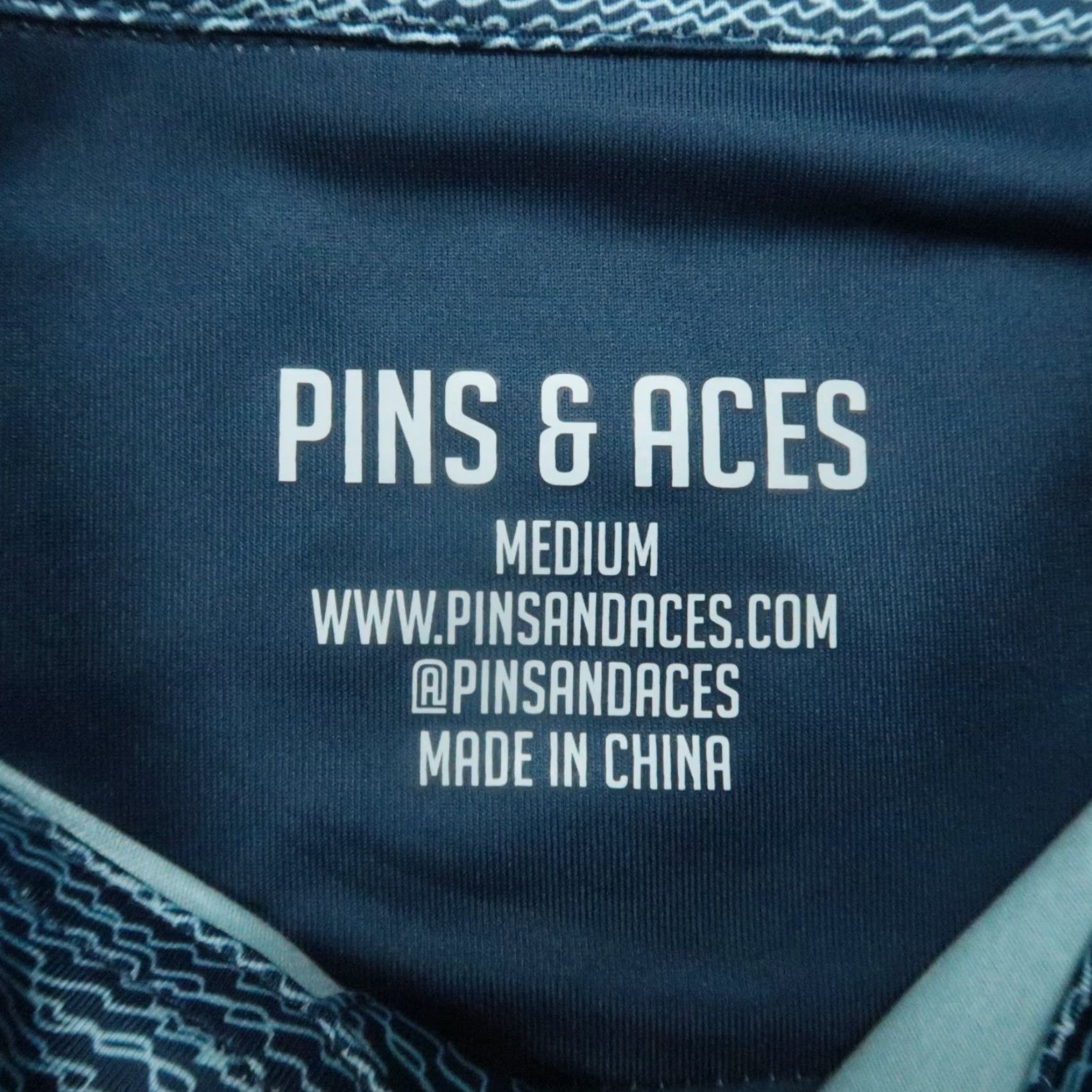 Vintage Pins & Aces Shirt Mens Medium Blue Performance Polo All American Tour NWT Size US M / EU 48-50 / 2 - 3 Thumbnail