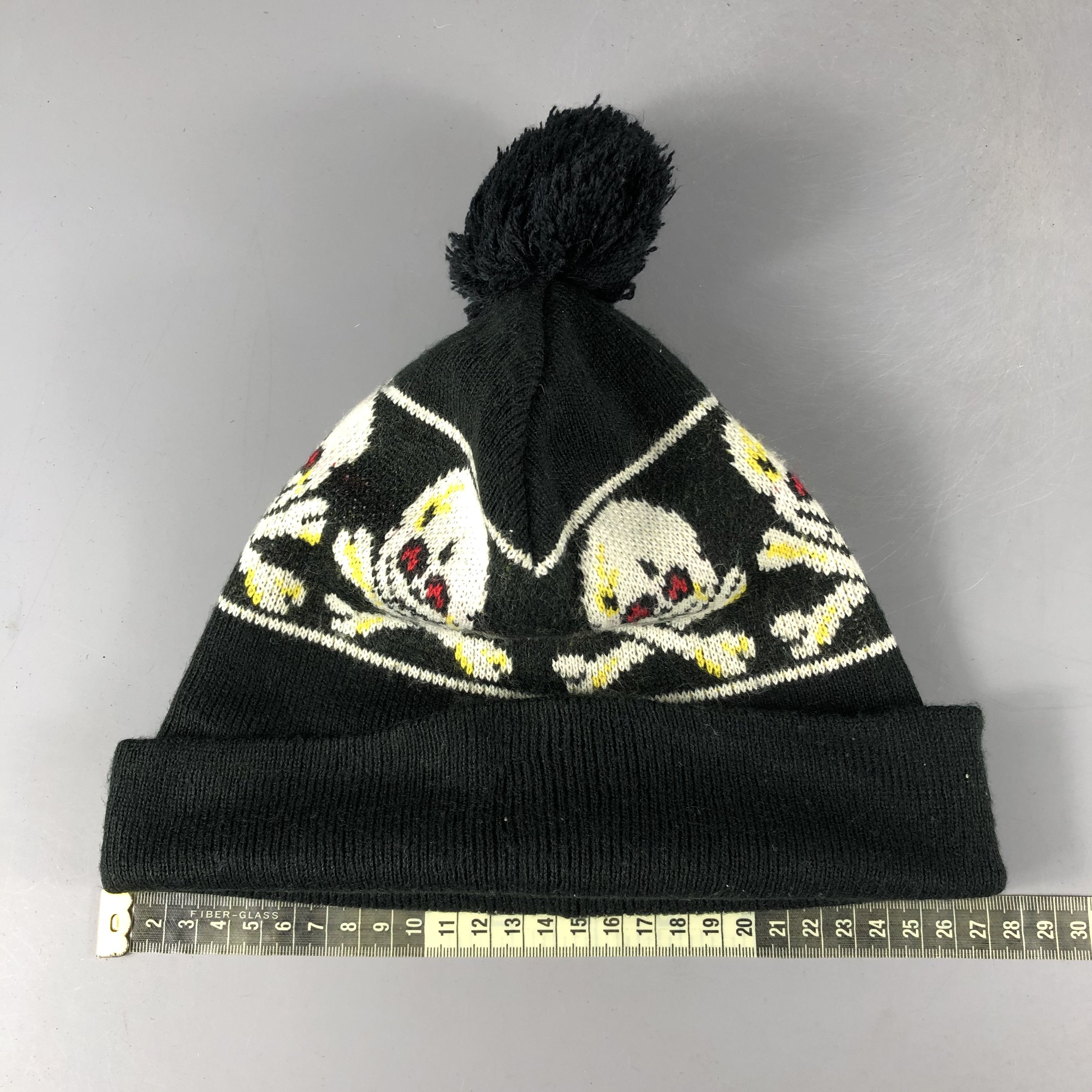 Japanese Brand × Vintage Skulls PomPom Black Beanie Snow Hat Snow Cap -D944 Size ONE SIZE - 3 Thumbnail