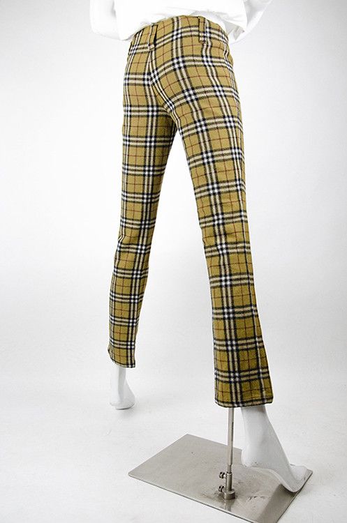 Dolce & Gabbana D&G Plaid Wool-Blend Trousers Camel Check - Size 26/30 Size 26" / US 2 / IT 38 - 4 Thumbnail