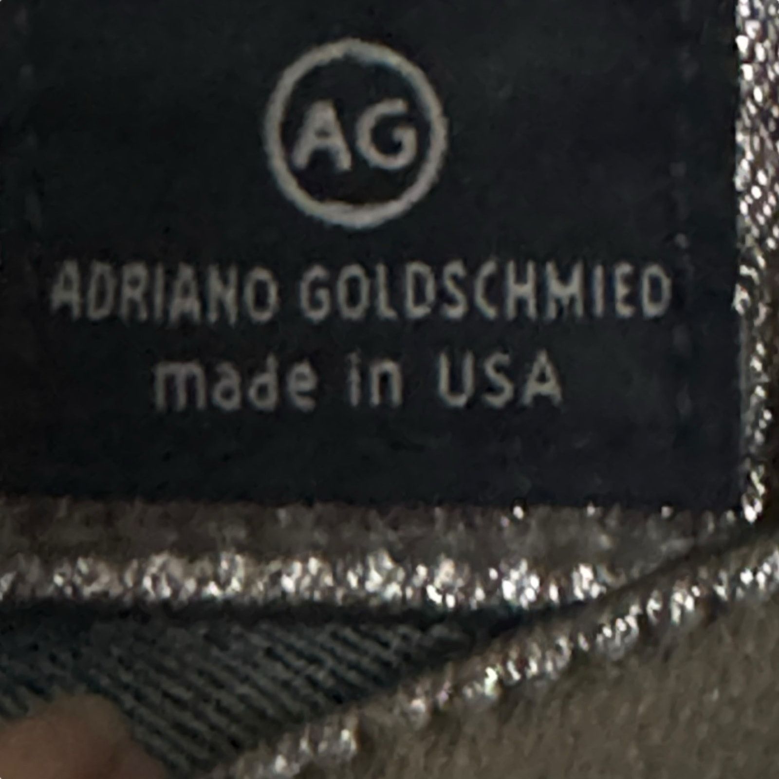 AG Adriano Goldschmied AG Adriano Goldschmied Graduate Metallic Silver Jeans Sz 25 Size 25" / US 0 / IT 36 - 8 Thumbnail