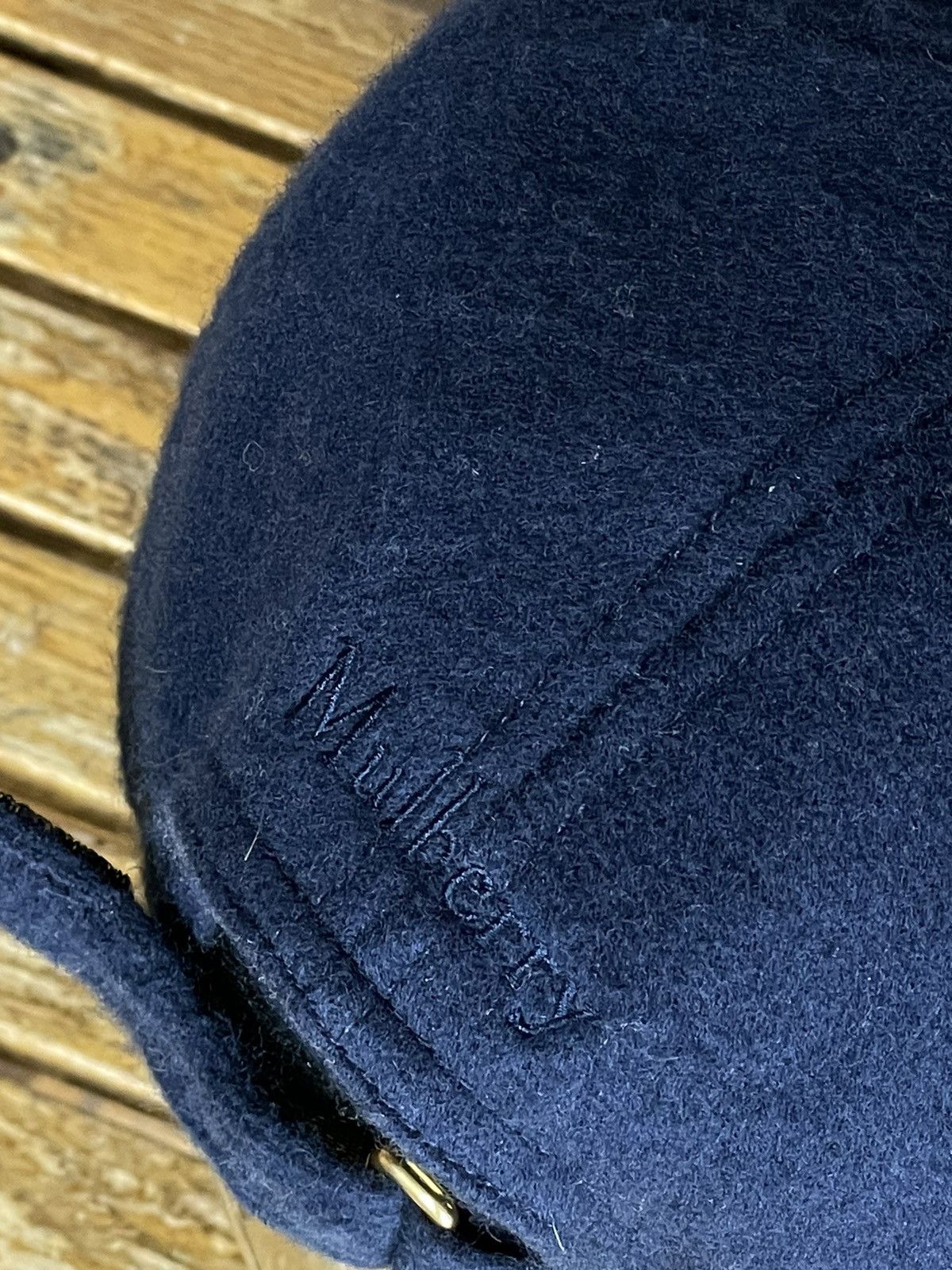 Mulberry Mulberry Luxury Wool Navy Cap Hat Size ONE SIZE - 7 Thumbnail