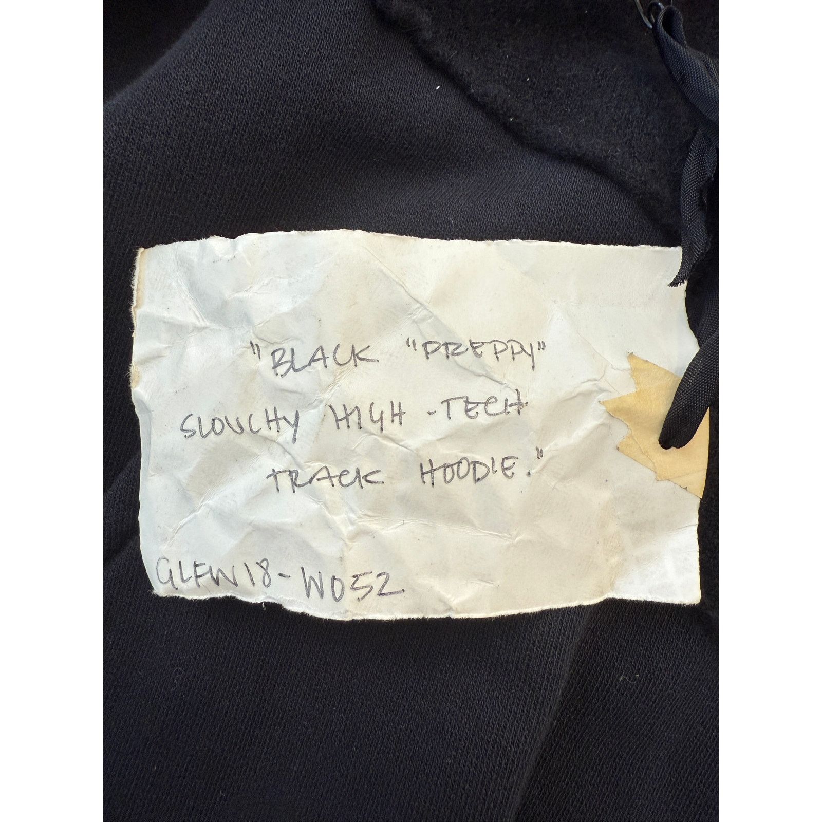 Greg Lauren Greg Lauren SAMPLE Black Preppy Slouchy Tech Track Hoodie Size L / US 10 / IT 46 - 4 Thumbnail