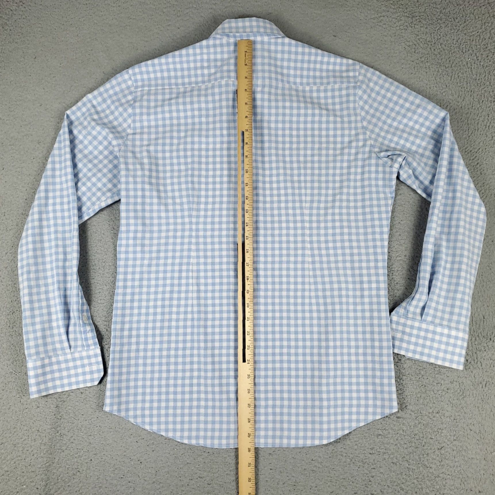 Mizzen+Main Mizzen+Main Shirt Mens Large Blue White Check Stretch Button Up Long Sleeve Size US L / EU 52-54 / 3 - 6 Thumbnail