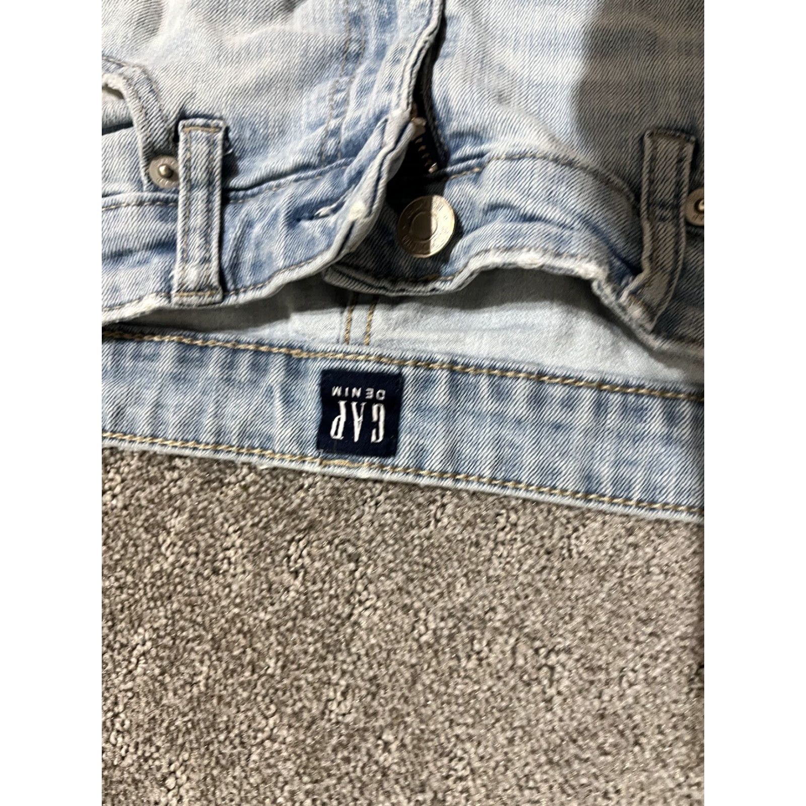Gap Gap Pants Women Slim 28 Blue Light Wash Solid Pattern Stars Pockets Stretch 28 in Cotton Blend Canvas Modern Jeans Tight Womens Size 28" / US 6 / IT 42 - 7 Thumbnail
