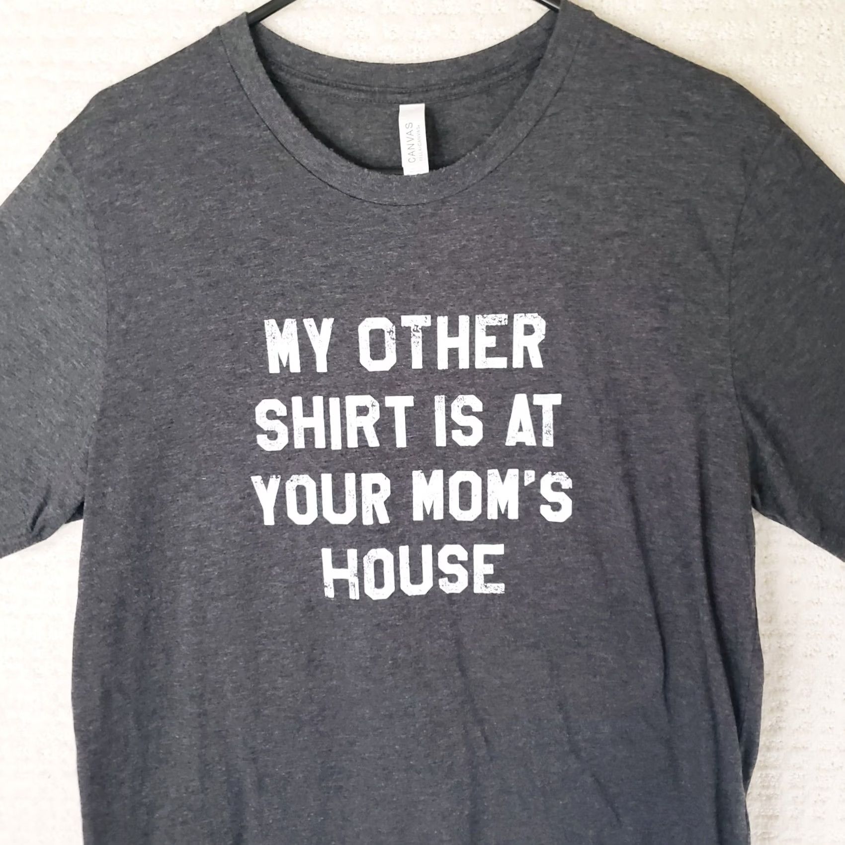 Vintage Bella + Canvas Mens Black Cotton Shirt - Mom Graphic Tee Size US L / EU 52-54 / 3 - 4 Thumbnail