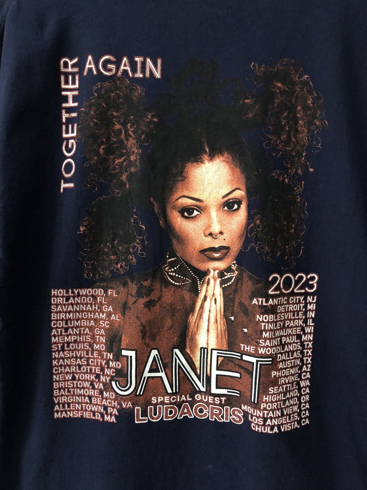 Rap Tees Janet Jackson Together Again Tour 2023 TShirt Size US L / EU 52-54 / 3 - 4 Thumbnail