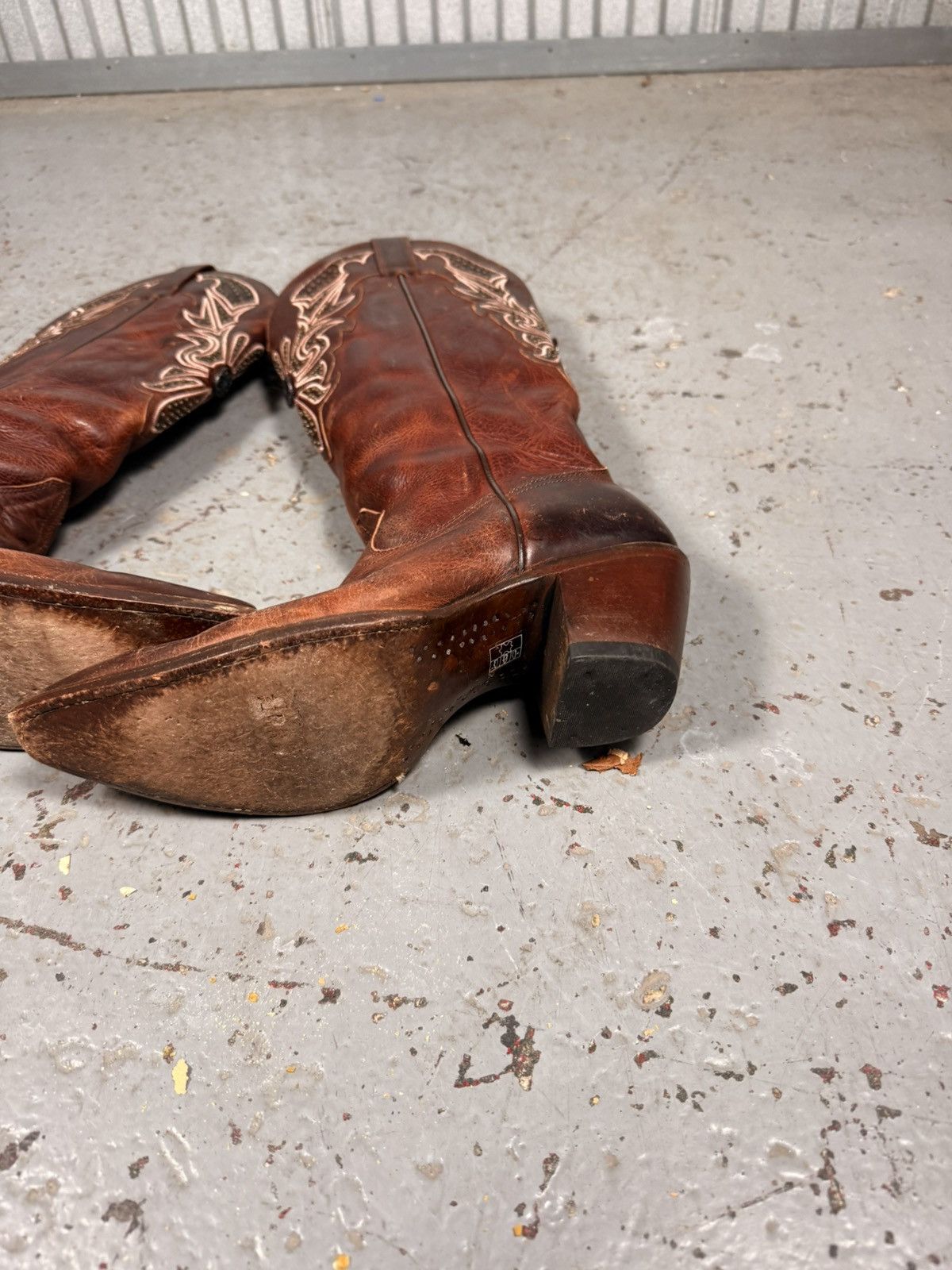 Justin Boots Vintage 80s Cheyenne Justin Floral Cowboy Boots Size US 10 / IT 40 - 11 Thumbnail